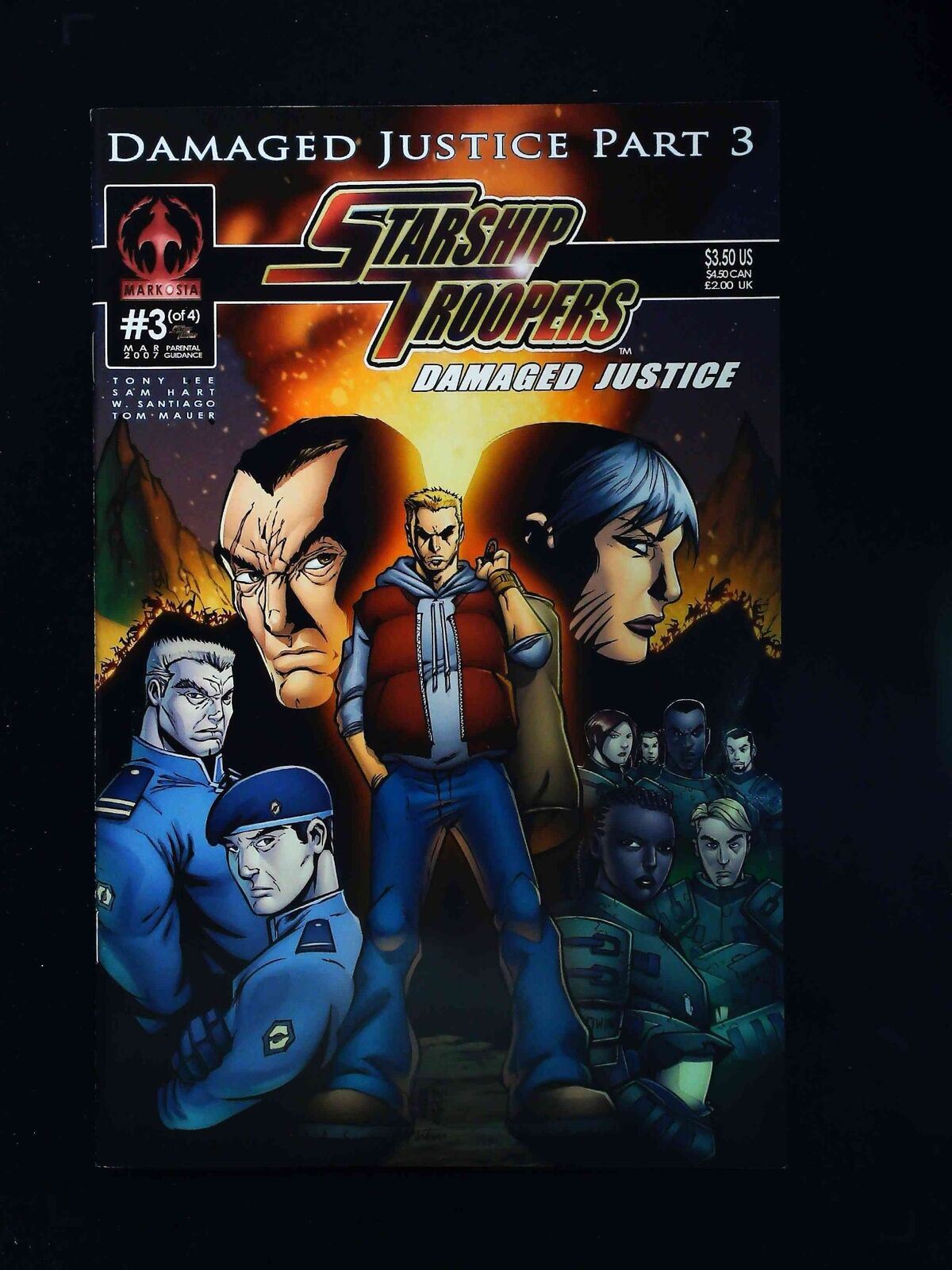 Starship Troopers Damaged Justice #3B Markosia Comics 2007 Nm Damaged Variant