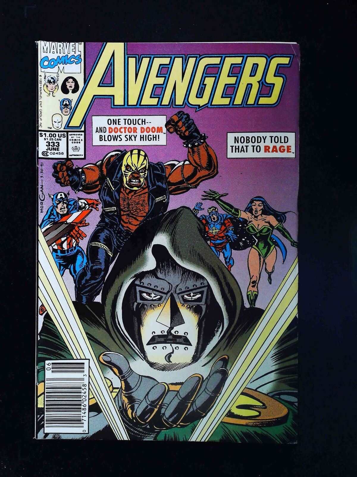 Avengers #333 Marvel Comics 1991 Vf- Newsstand