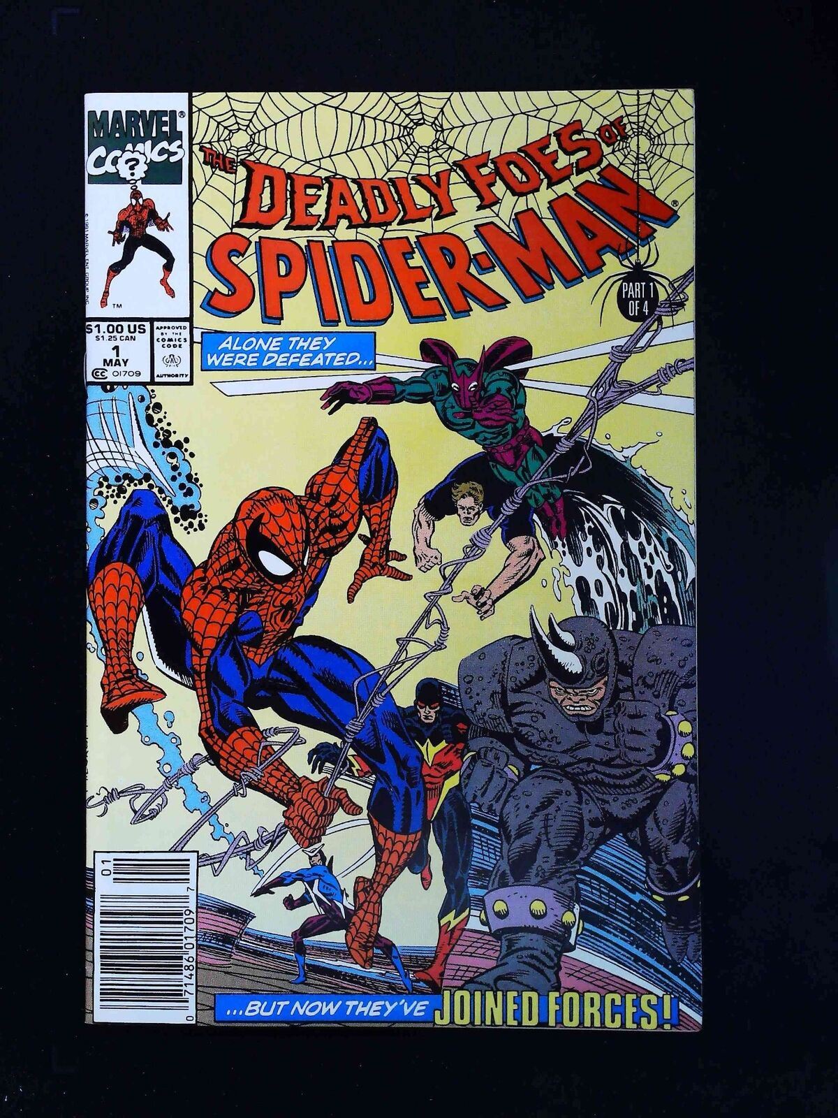 Deadly Foes Spider-Man #1 Marvel Comics 1991 Vf Newsstand