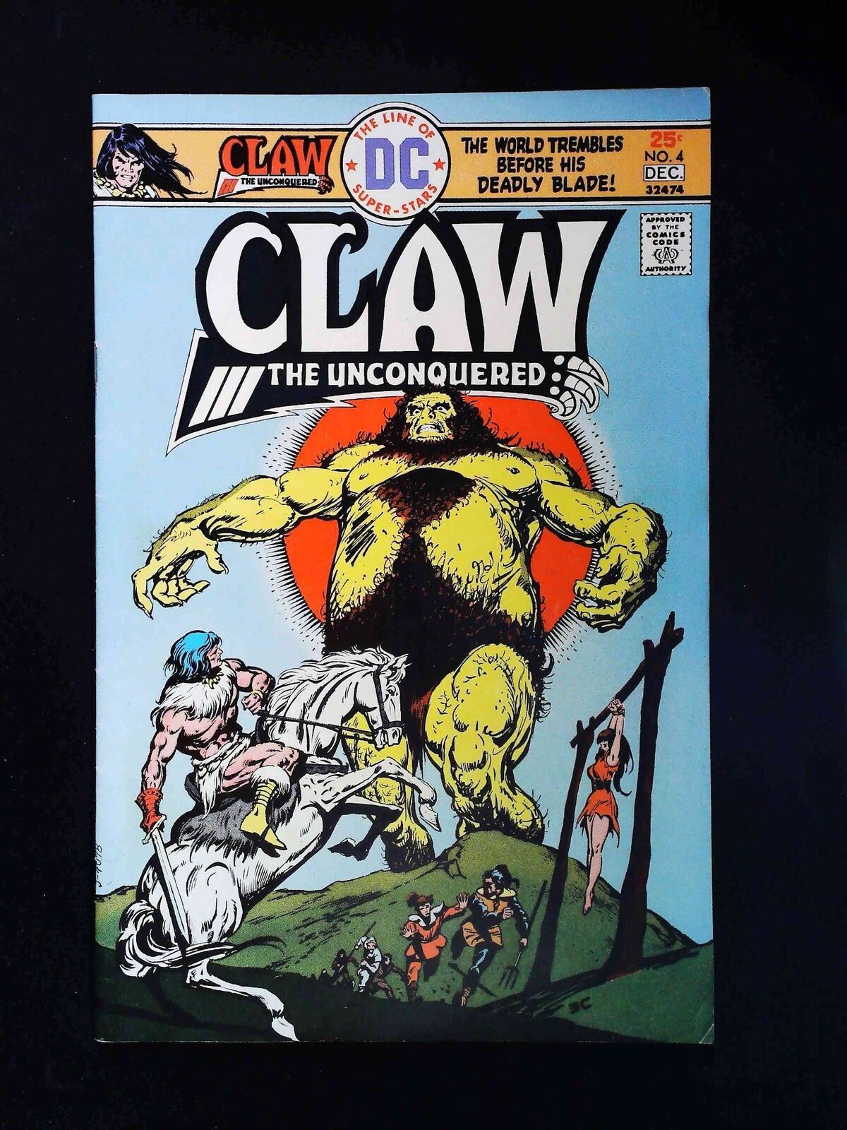 Claw The Unconquered #4 Dc Comics 1975 Fn/Vf