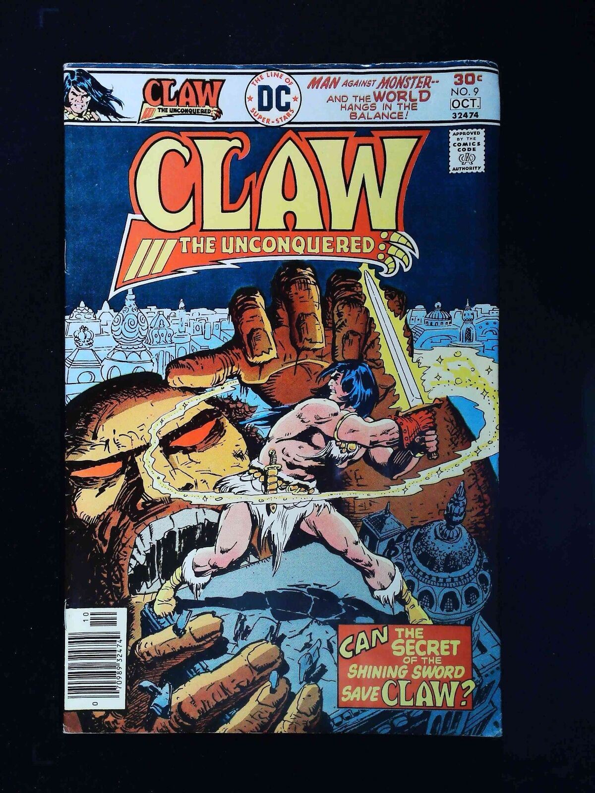 Claw The Unconquered #9 Dc Comics 1976 Fn Newsstand