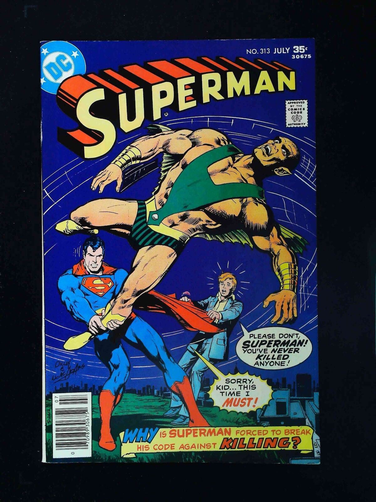 Superman #313 Dc Comics 1977 Vf Newsstand