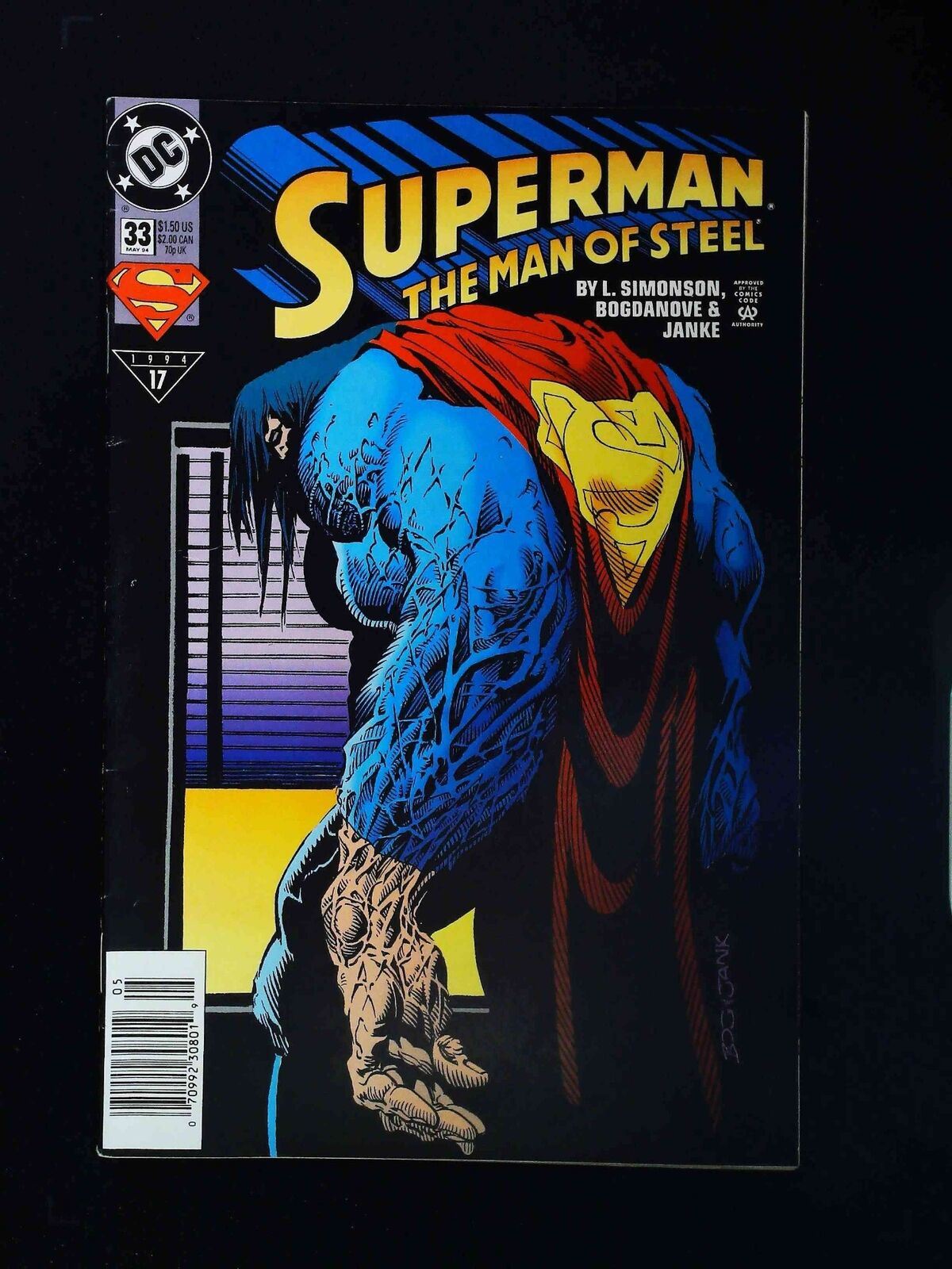 Superman The Man Of Steel #33 Dc Comics 1994 Vf+ Newsstand