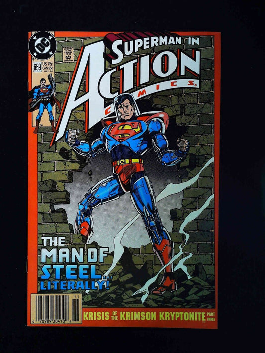 Action Comics #659  Dc Comics 1990 Vf+ Newsstand