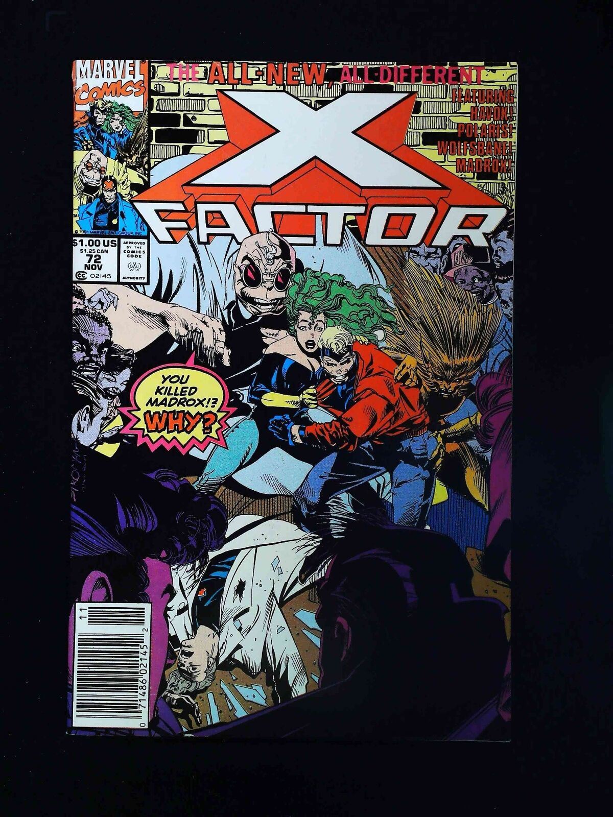 X-Factor #72 Marvel Comics 1991 Fn Newsstand