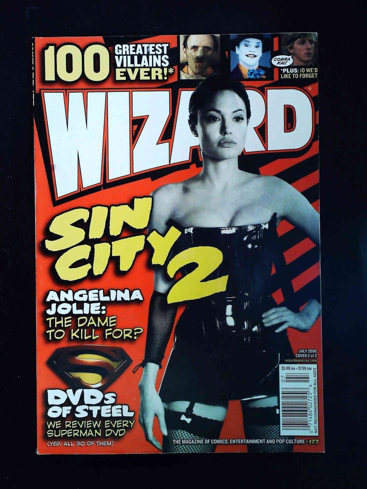 Wizard Magazine #177B 2006 Vf/Nm Newsstand Sin City 2