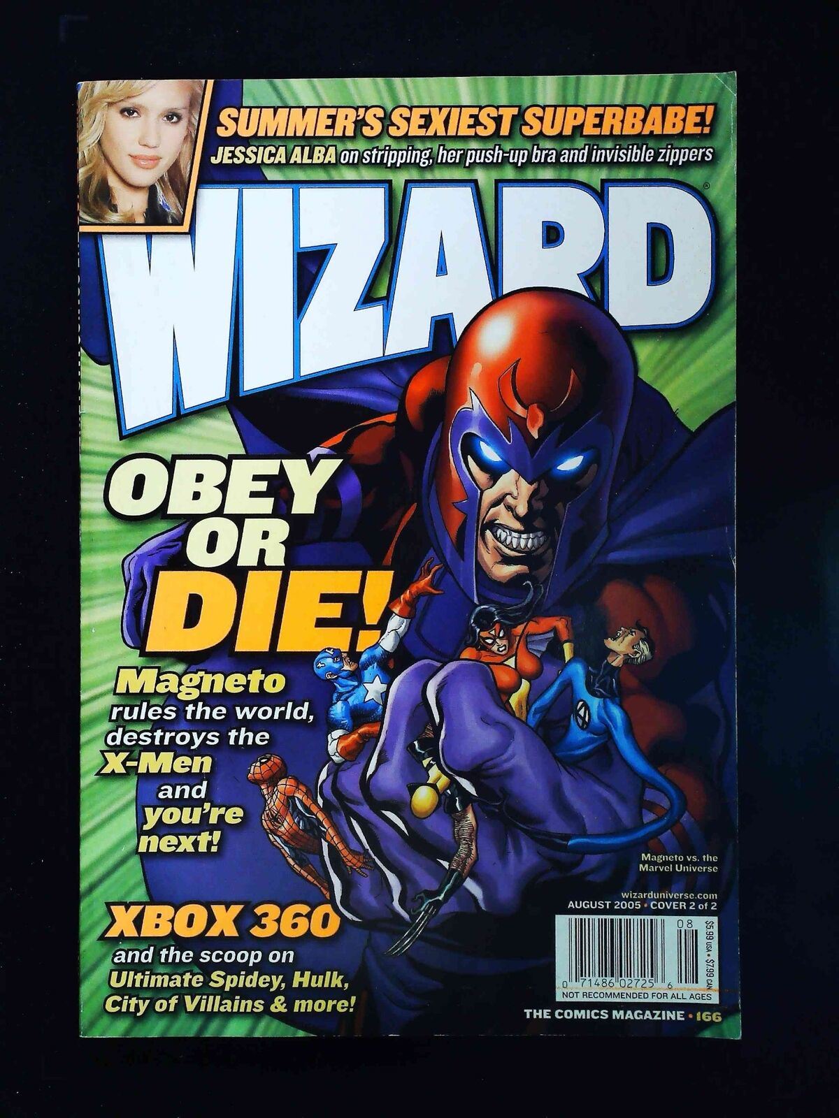 Wizard Magazine #166B 2005 Vf+ Newsstand House Of M By Cho