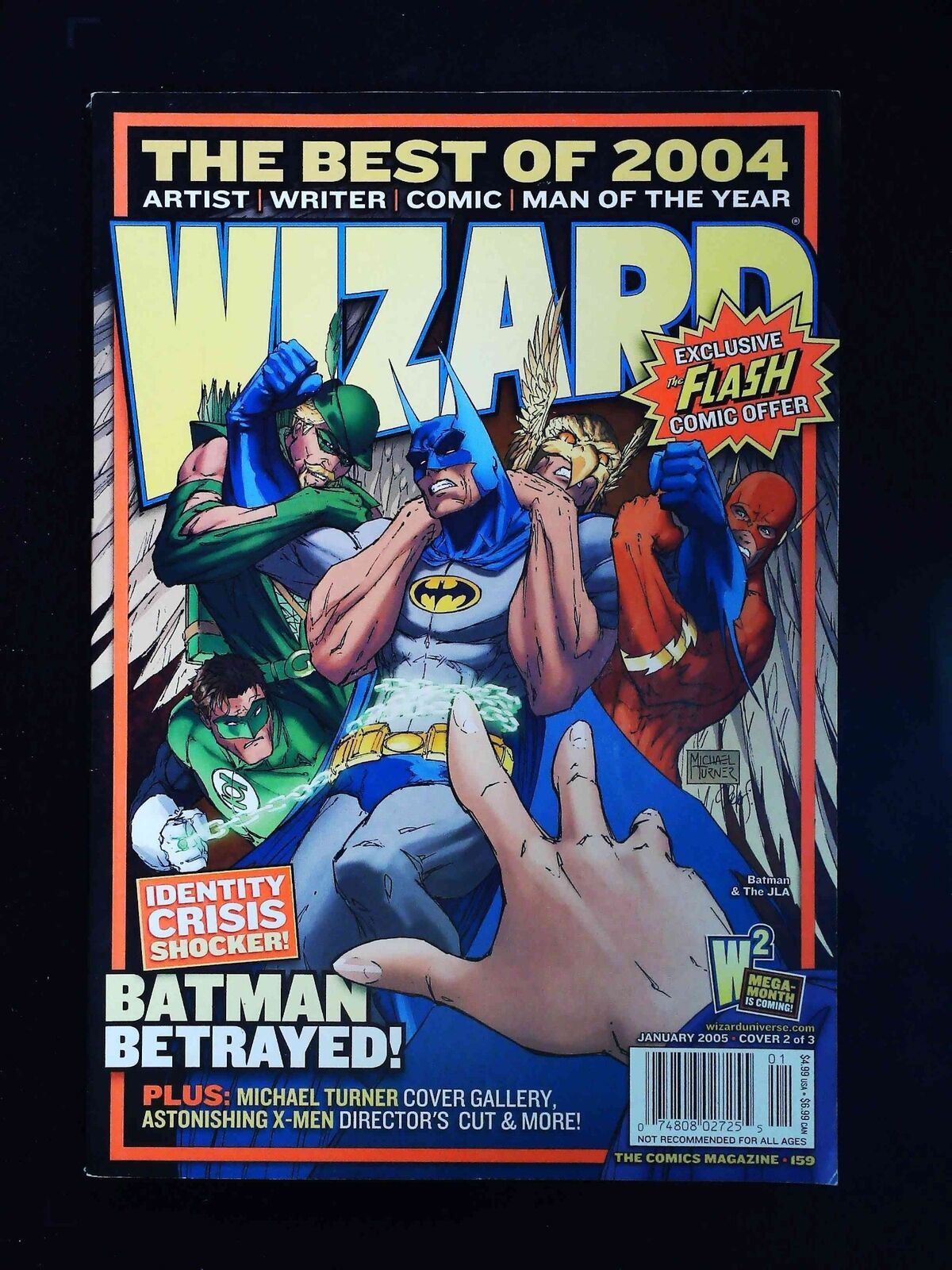 Wizard Magazine #159Bu 2005 Vf+ Newsstand Unsealed Identity Crisis By Turner