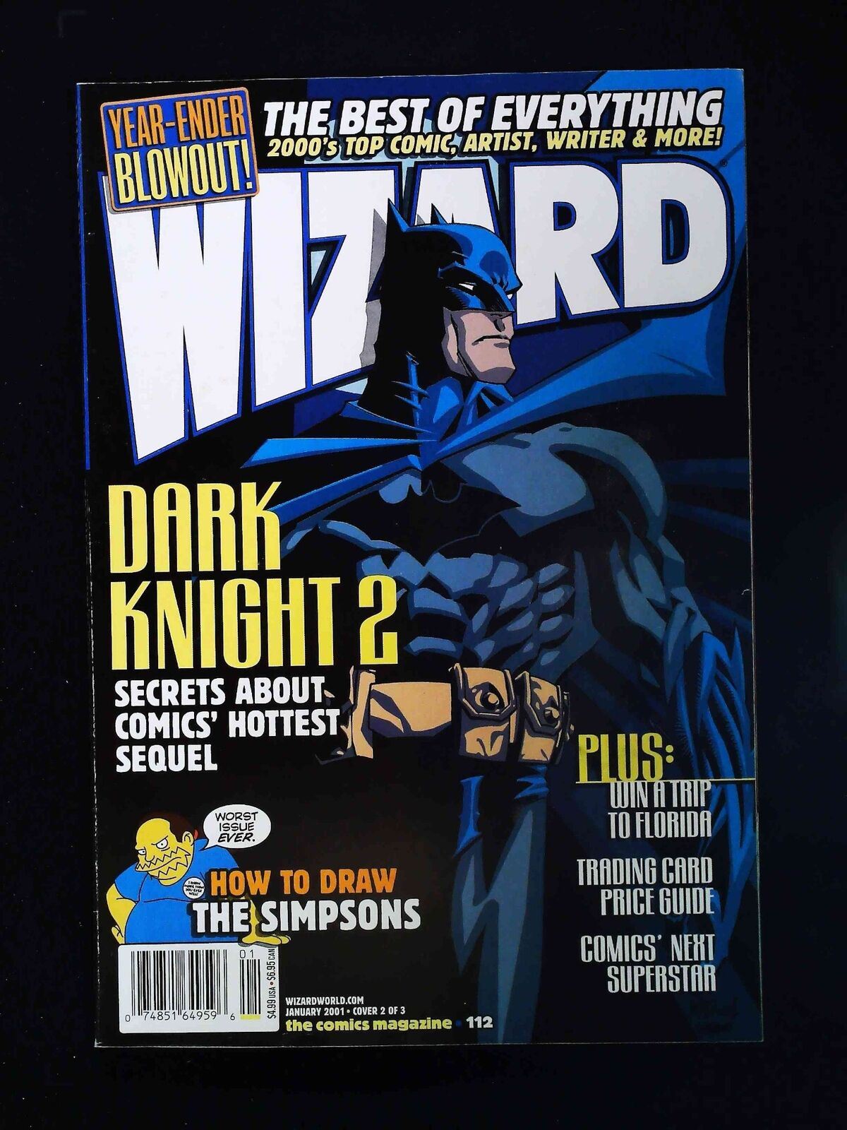 Wizard Magazine #112Bu 2001 Vf+ Newsstand Unsealed Dark Night 2 By Mcdaniel