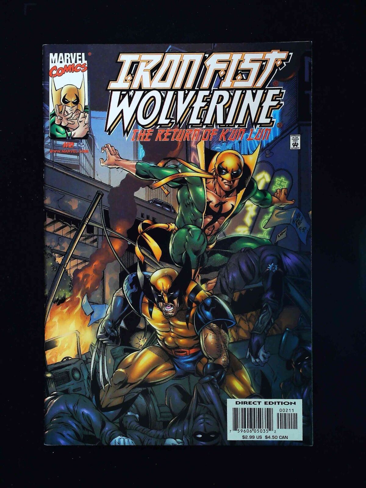 Iron Fist Wolverine #2 Marvel Comics 2000 Nm-