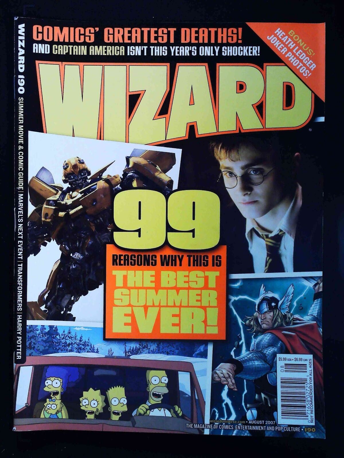 Wizard The Comics Magazine #190Bp Wizard Comics 2007 Nm- Newsstand