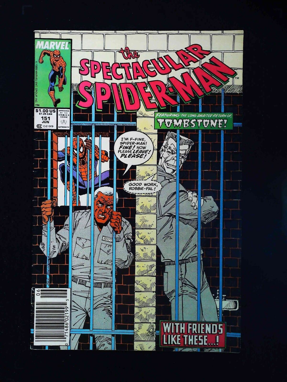 Spectacular Spider-Man #151 Marvel Comics 1989 Fn/Vf Newsstand