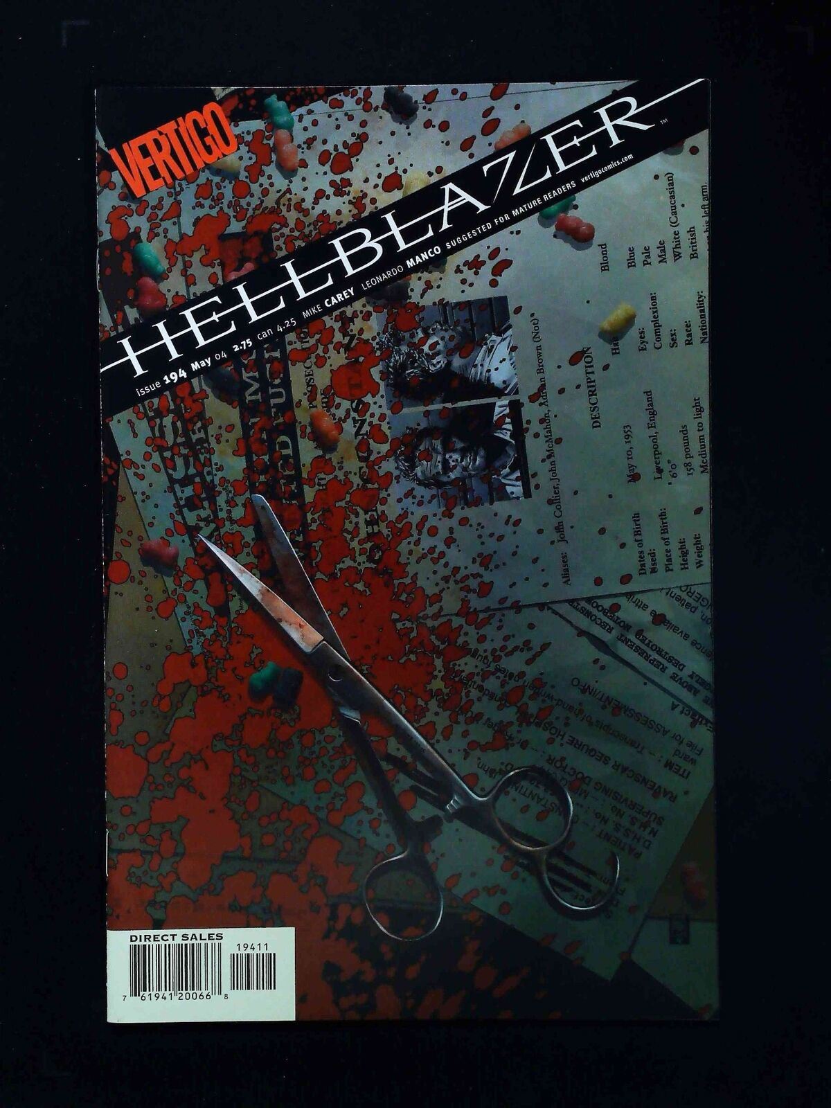 Hellblazer #194 Dc/Vertigo Comics 2003 Vf+