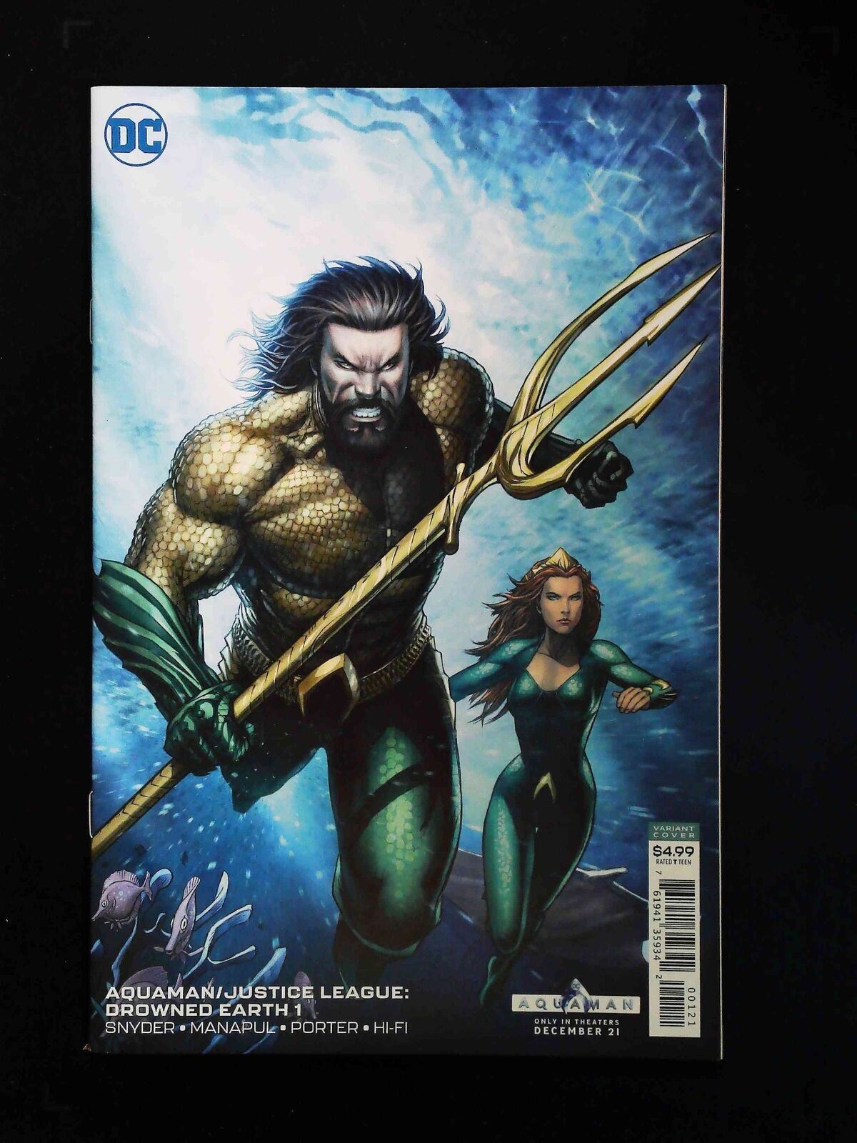 Aquaman Justice League Drowned Earth #1B Dc Comics 2019 Nm Keown Variant