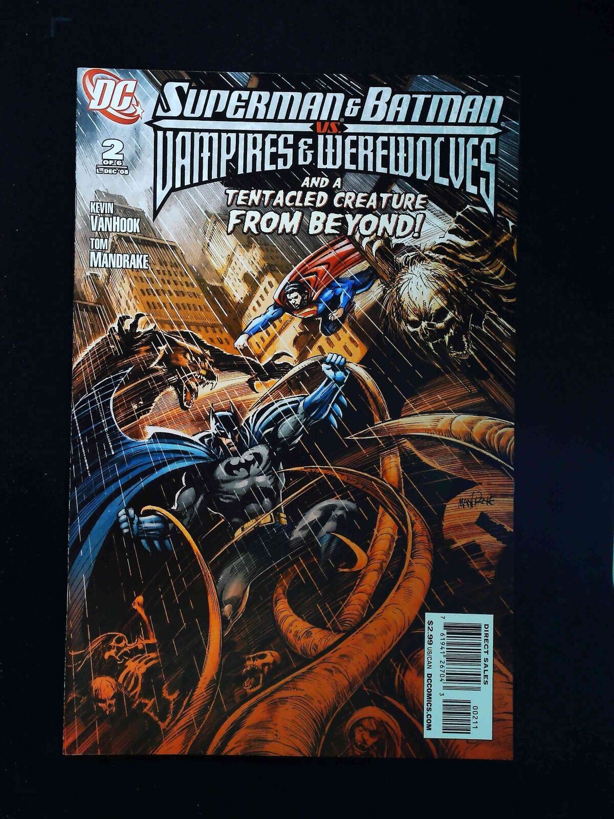 Superman And Batman Vs. Vampires And Werewolves #2 Dc Comics 2008 Vf/Nm