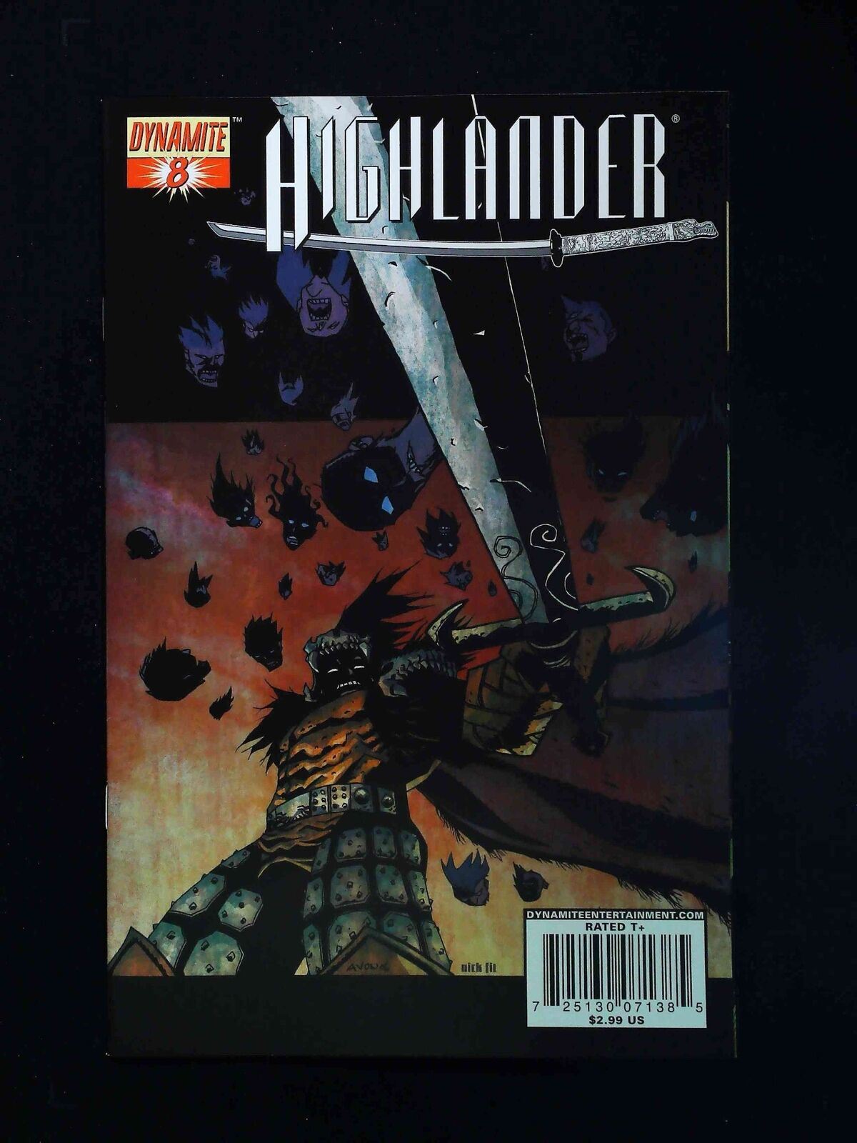 Highlander #8A Dynamite Comics 2007 Nm-