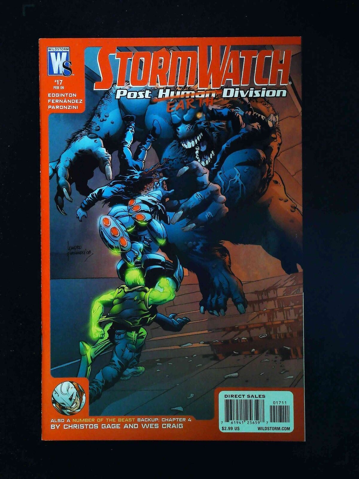 Stormwatch Post Human Division #17 Dc/Wildstorm Comics 2009 Vf+