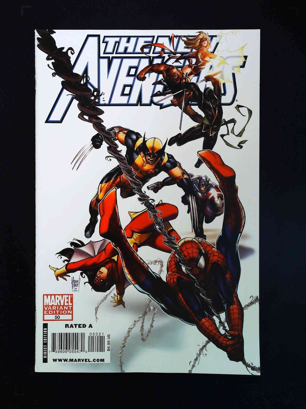 New Avengers #50B Marvel Comics 2009 Vf/Nm Kubert Variant