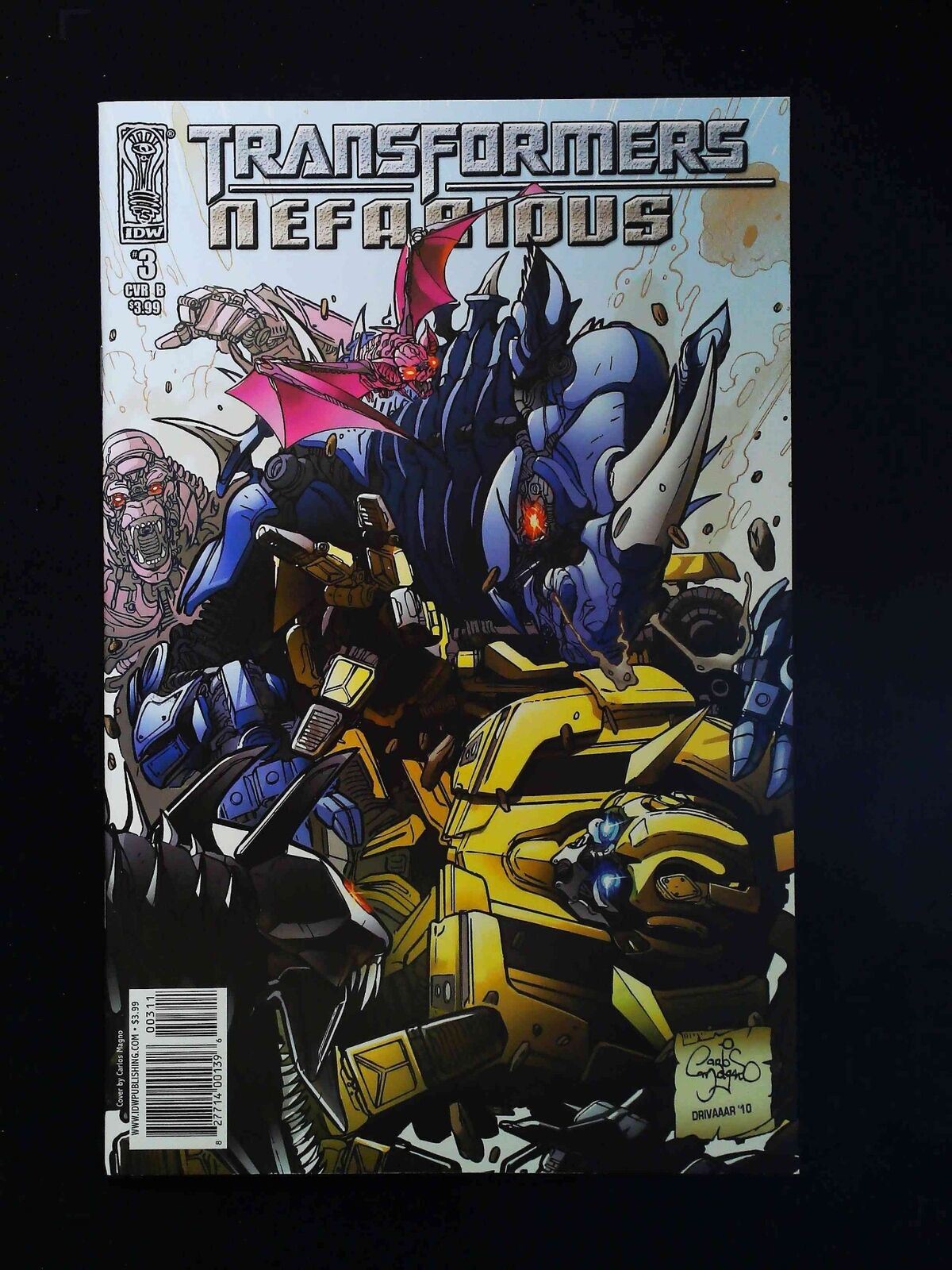 Transformers Nafarious #3B Idw Comics 2010 Nm Magno Variant