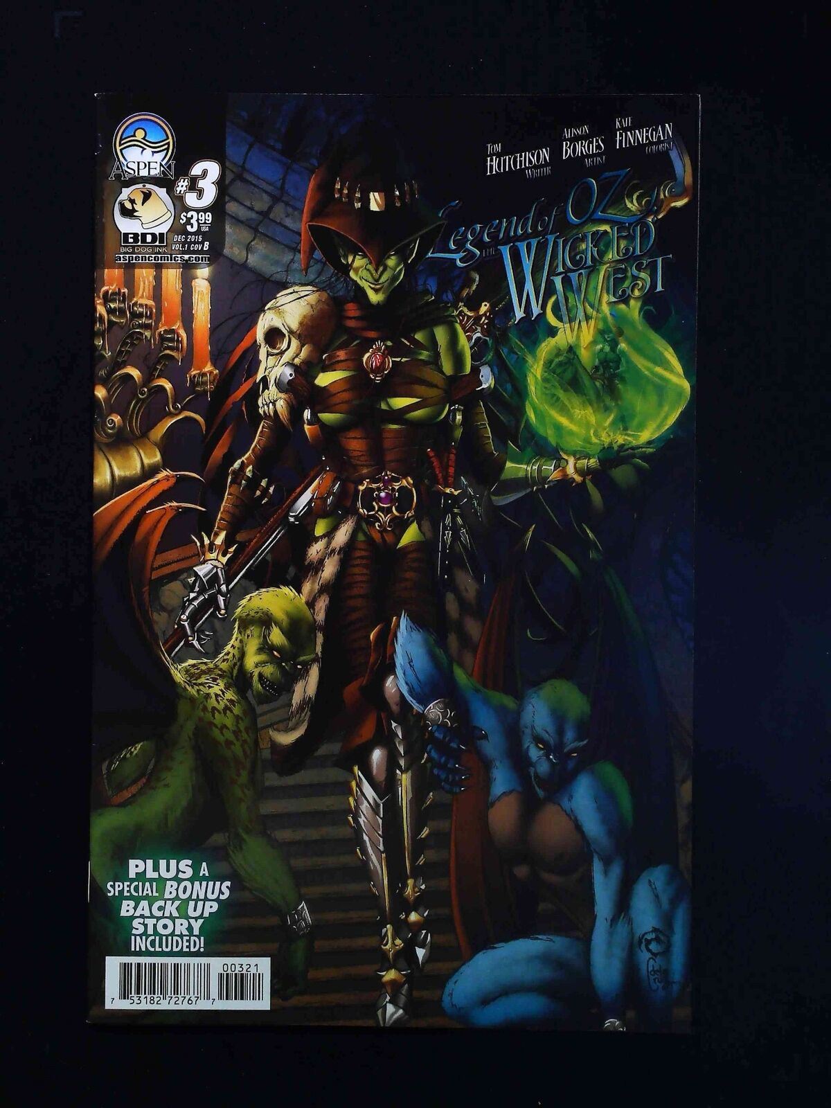 Legend Of Oz The Wicked West #3B Aspen Comics 2015 Vf+ Wichmann Variant