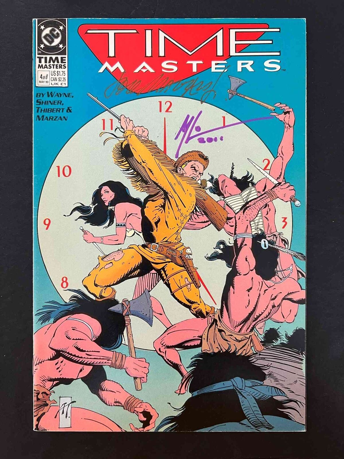 Time Masters #4 Dc Comics 1990 Vf Signed Jose Marzan & Art Thibert
