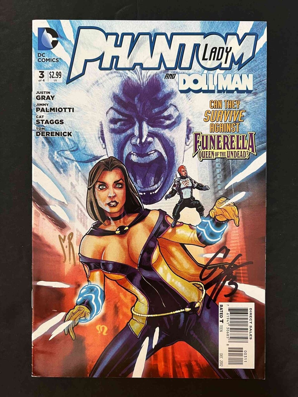 Phantom Lady #3 Dc Comics 2012 Vf+ Signed By Justin Grey