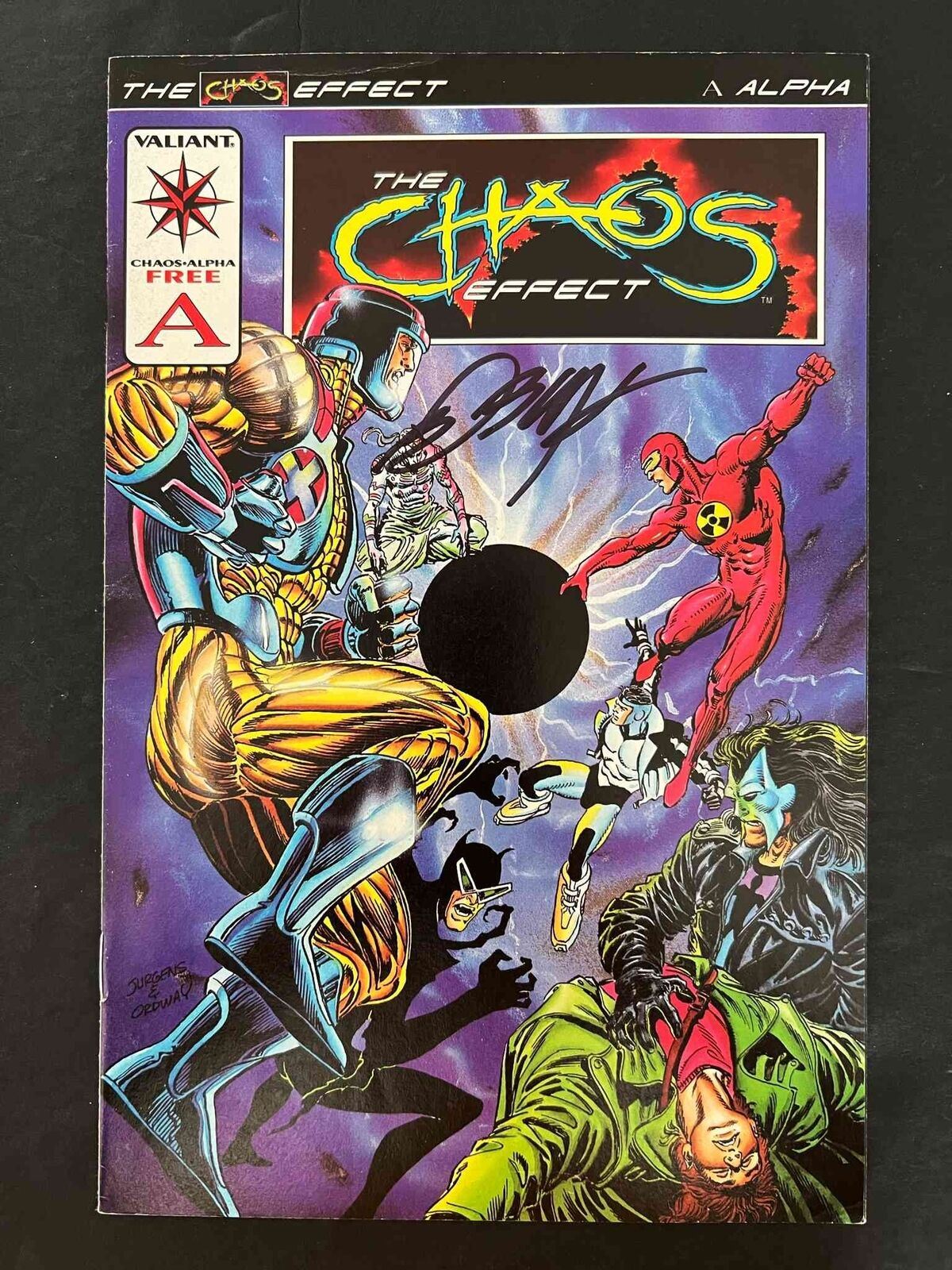 Chaos Effect Alpha #1An Valiant Comics 1994 Vf+ Signed By Jerry Ordway