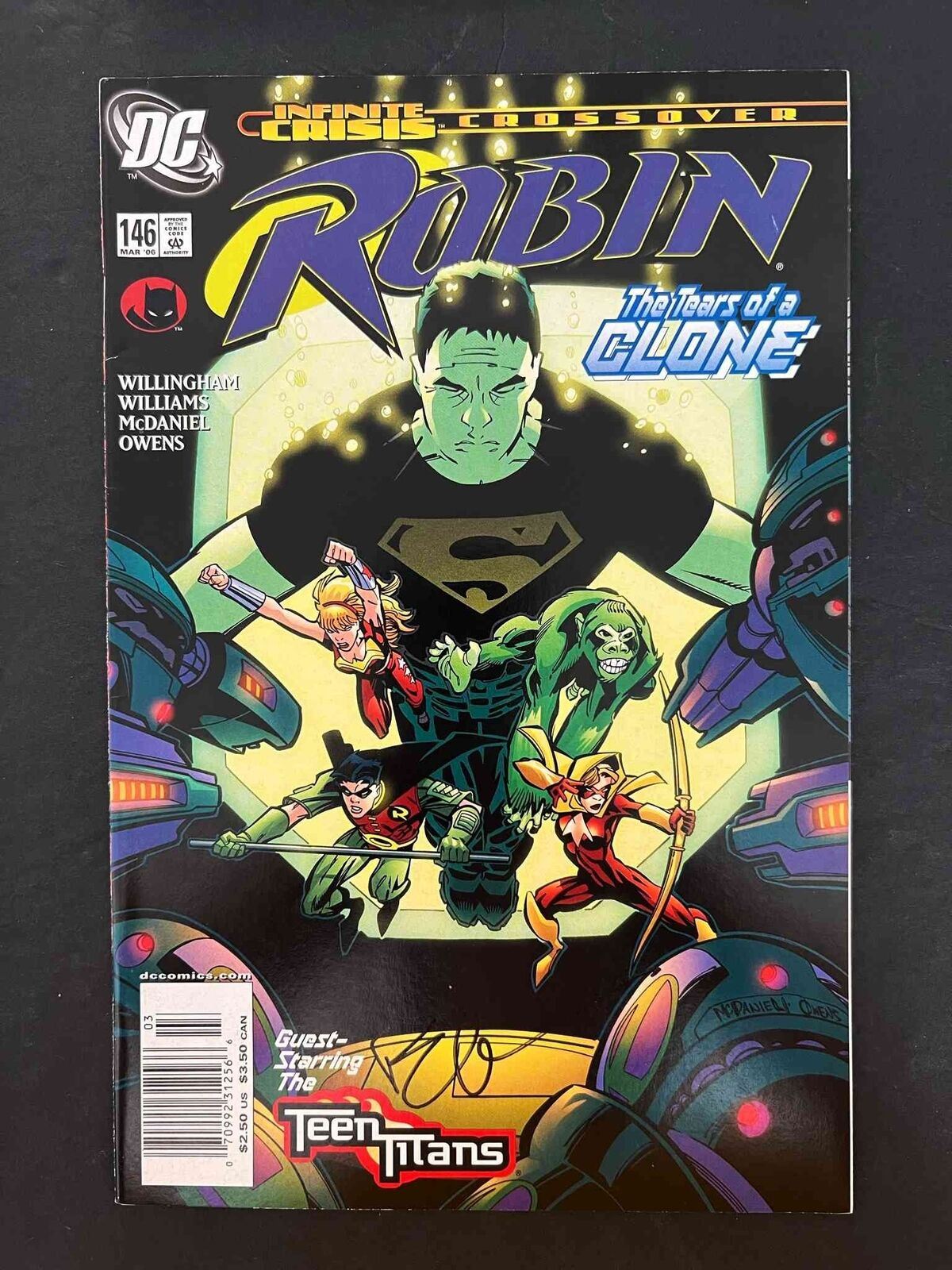 Robin #146 Dc Comics 2006 Vf+ Newsstand Signed By Bill Willingham