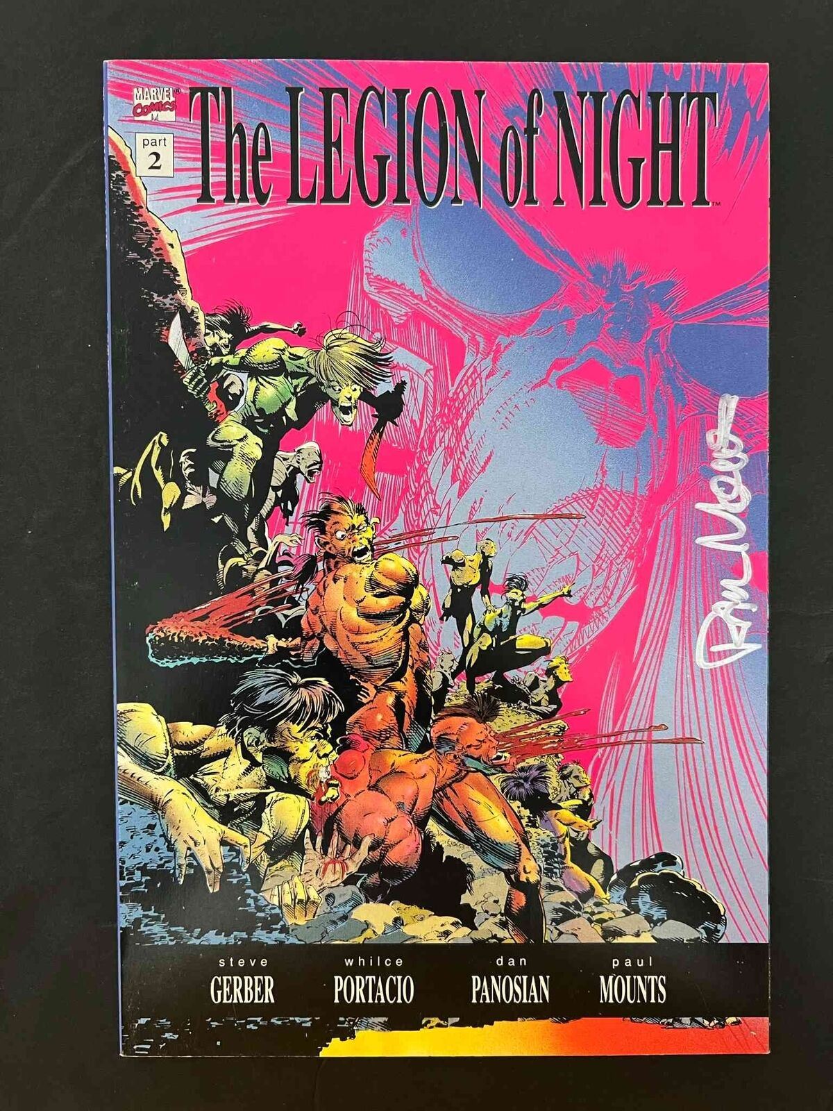 Legion Of Night #2 Marvel Comics 1991 Vf/Nm Signed By Paul Mounts