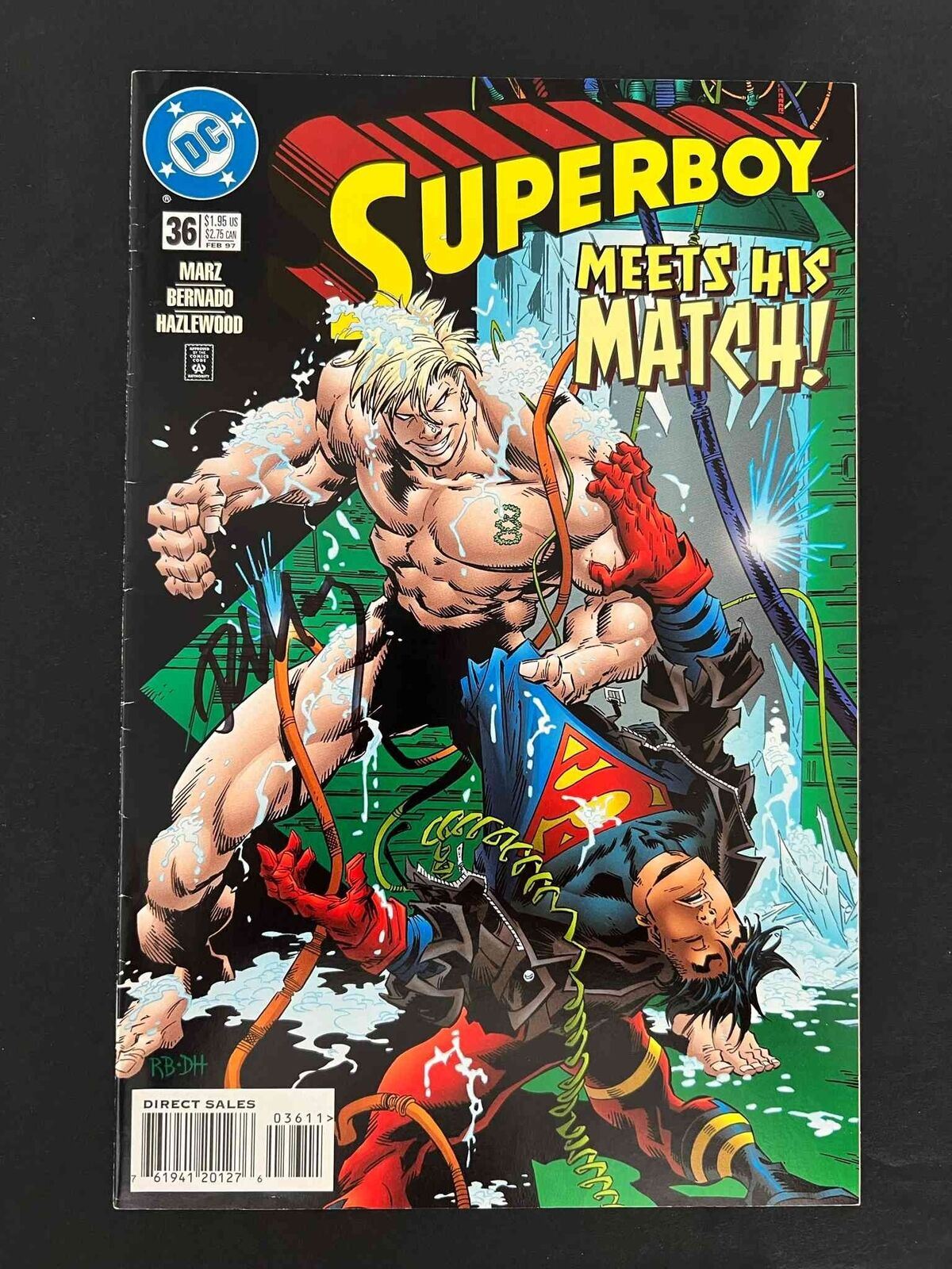 Superboy #36 Dc Comics 1997 Vf Signed By Ron Marz