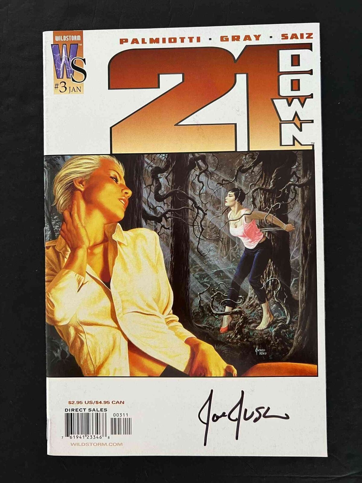 21 Down #3 Wildstorm Comics 2002 Vf/Nm Signed By Joe Jusko