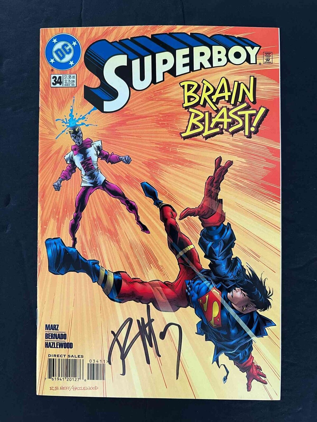 Superboy #34 Dc Comics 1996 Nm Signed By Ron Marz