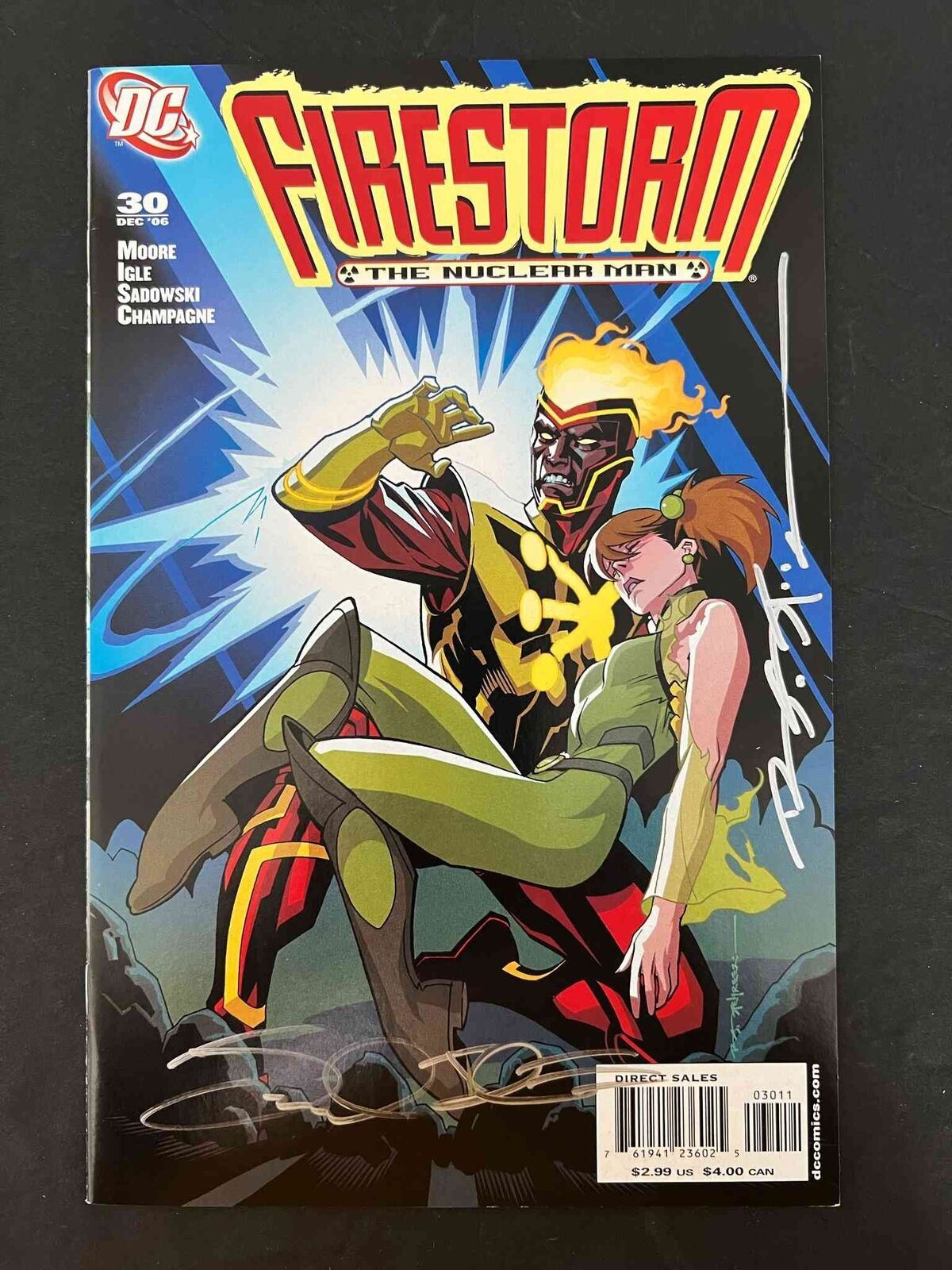 Firestorm The Nuclear Man #30 Dc 2006 Vf+ Signed By Stelfreeze & Jamal Ingle