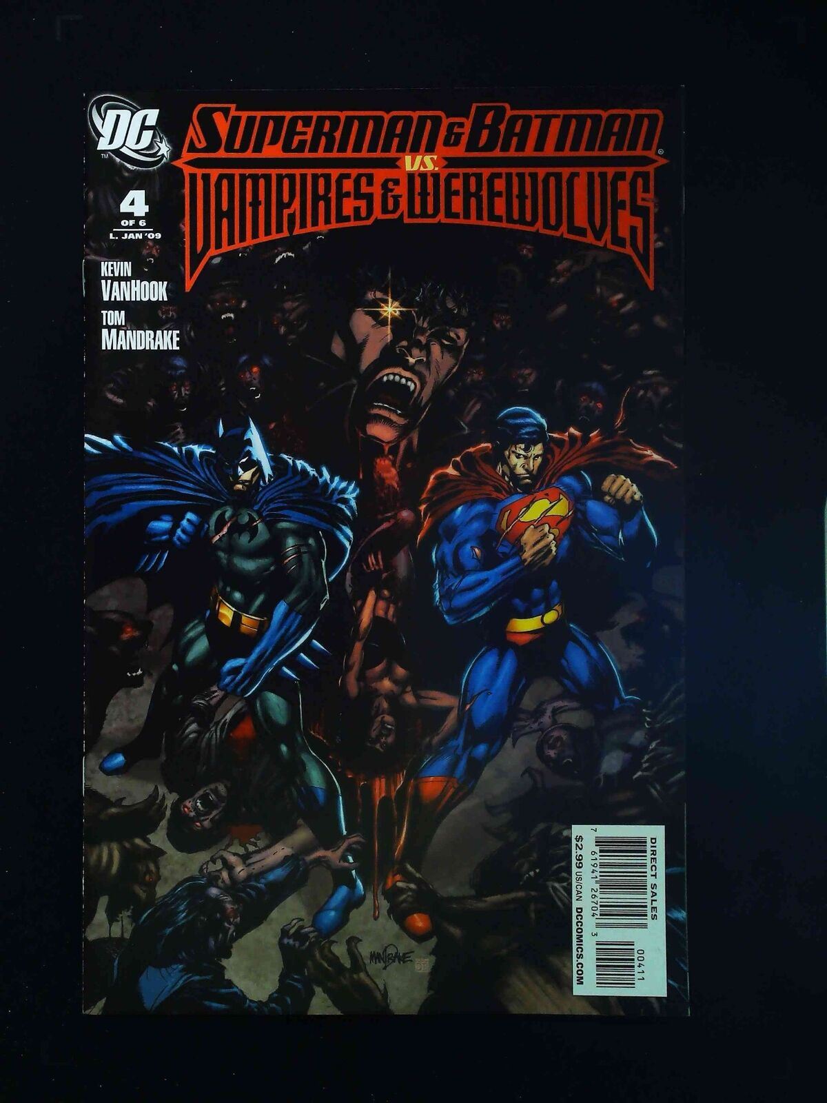 Superman And Batman Vs Vampires And Werewolves #4 Dc Comics 2009 Vf/Nm