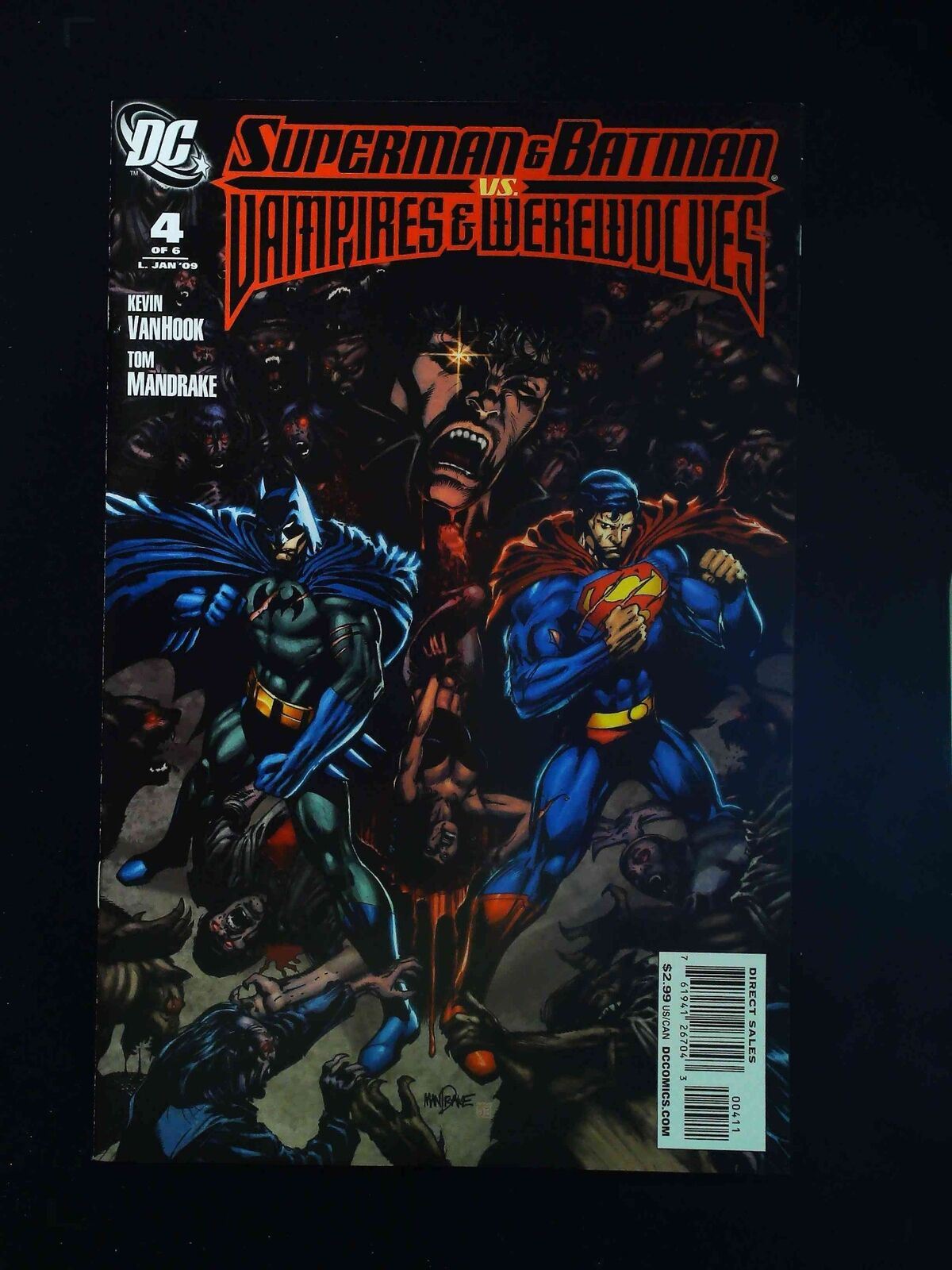 Superman And Batman Vs Vampires And Werewolves #4 Dc Comics 2009 Nm