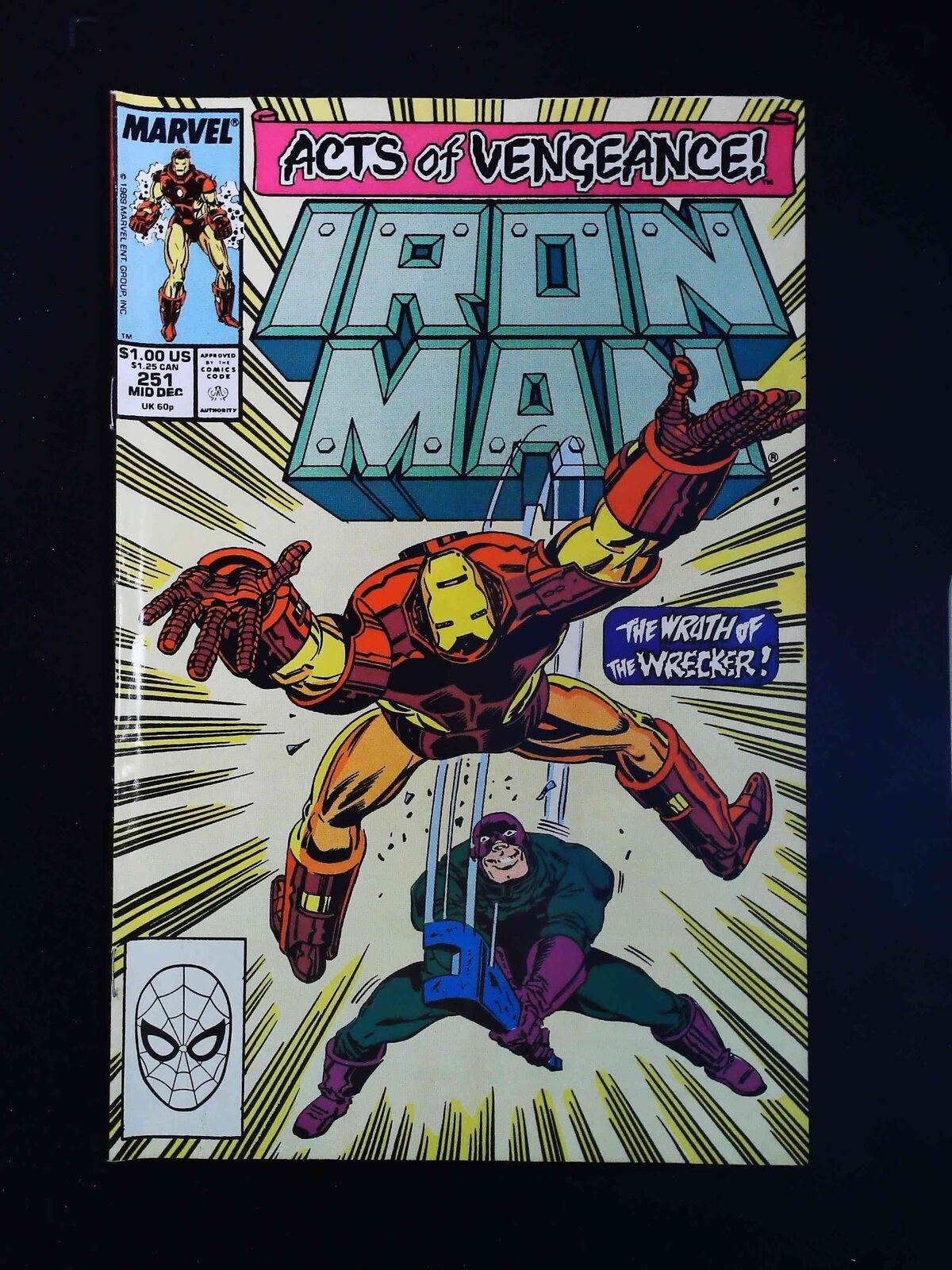 Iron Man #251 Marvel Comics 1989 Fn/Vf