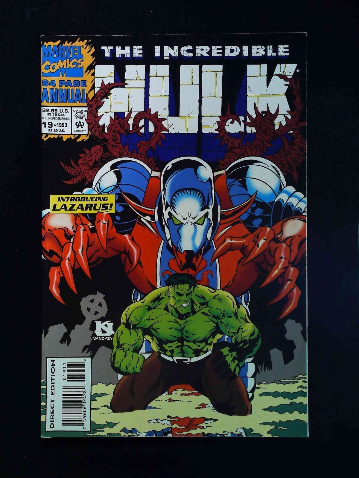 Incredible Hulk Annual #19U Marvel Comics 1993 Vf+ Jarvinen,Vancata Varian