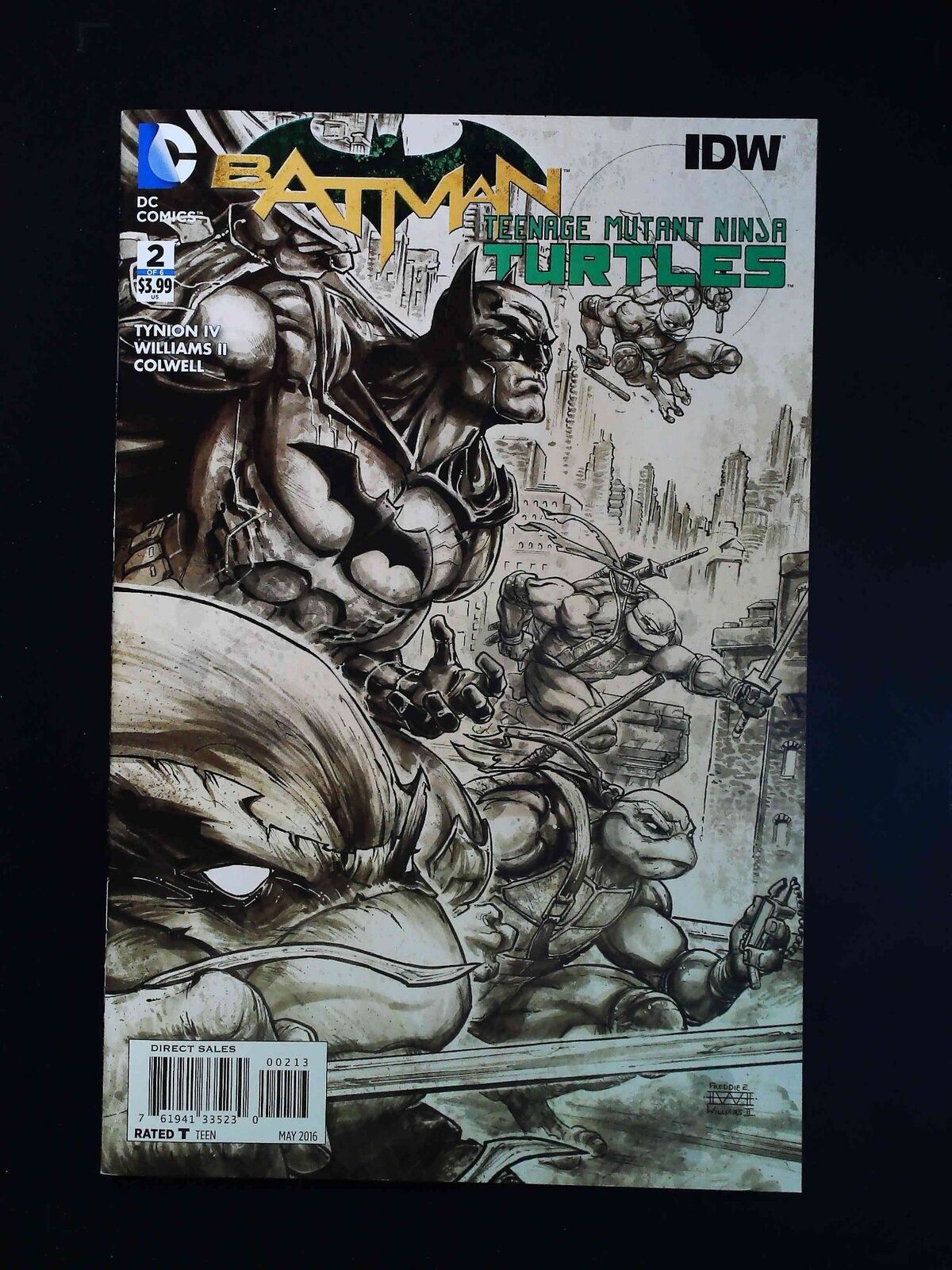 Batman Teenage Mutant Ninja Turtles #2 Dc Comics 2016 Nm-