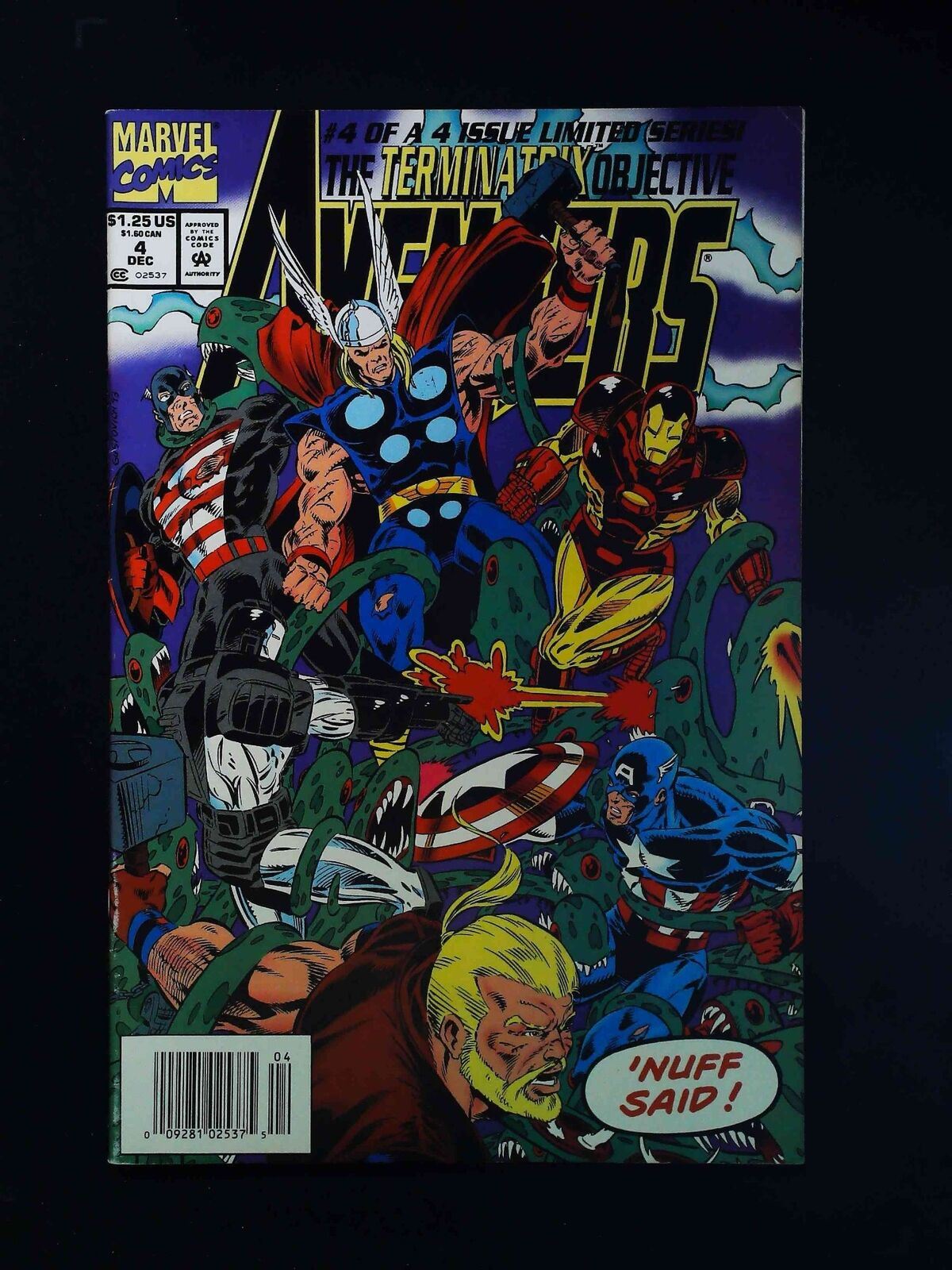 Avengers The Terminatrix Objective #4 Marvel Comics 1993 Vf Newsstand