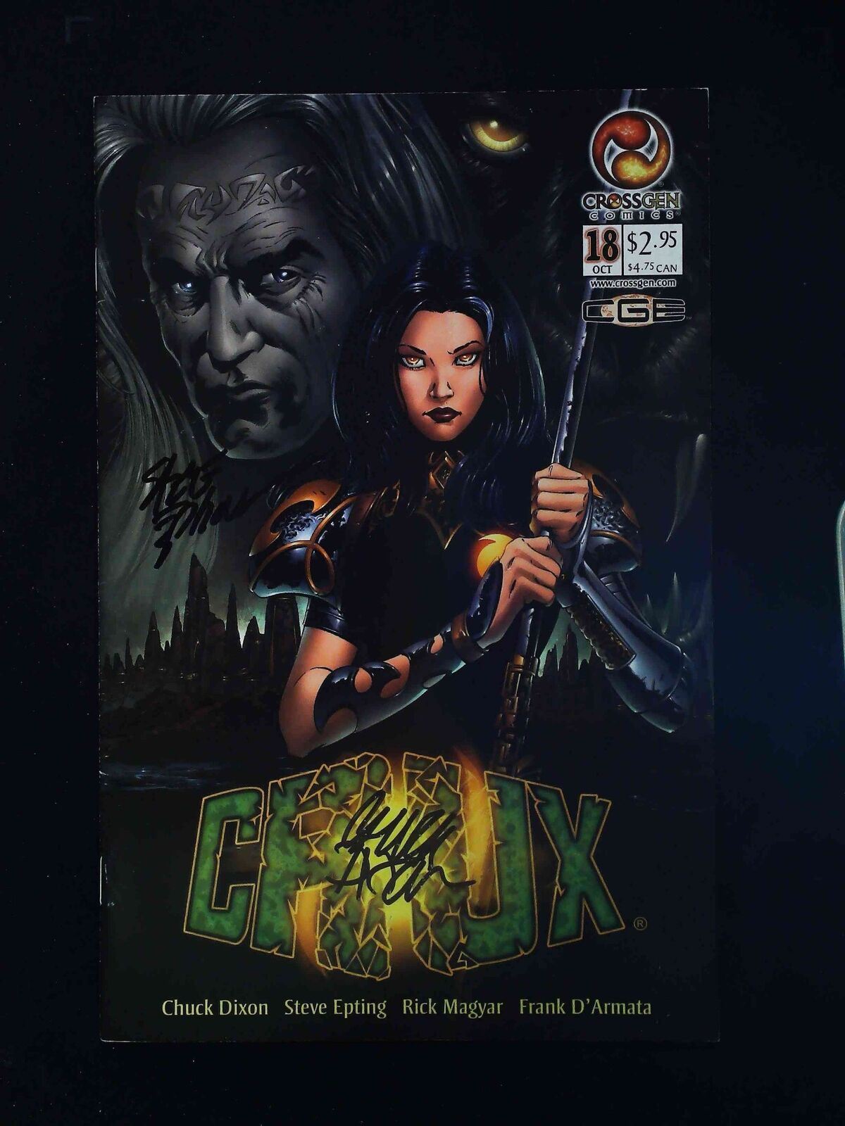 Crux #18 Crossgen Comics 2002 Vf+ Signed By Dixon, Epting