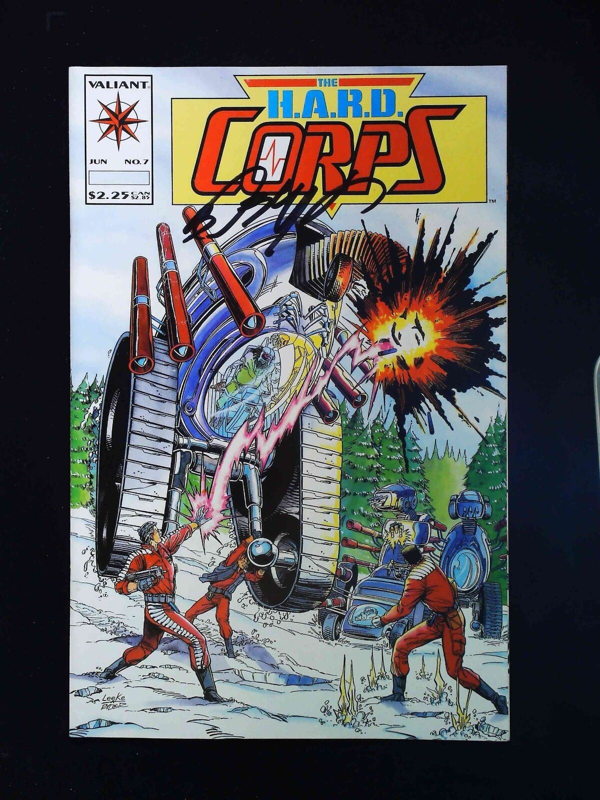 Hard Corps #7 Valiant Comics 1997 Vf+ Signed By Bob Layton