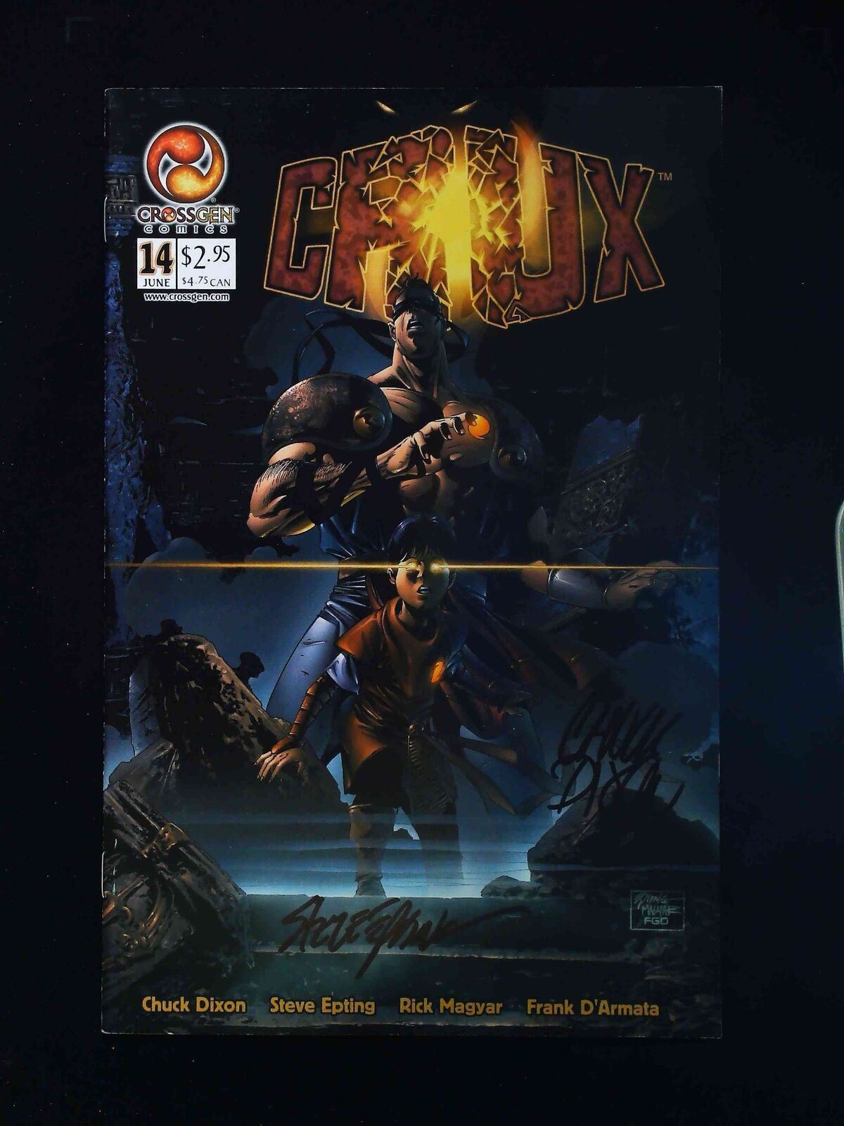 Crux #14 Crossgen Comics 2002 Vf+ Signed By Dixon, Epting