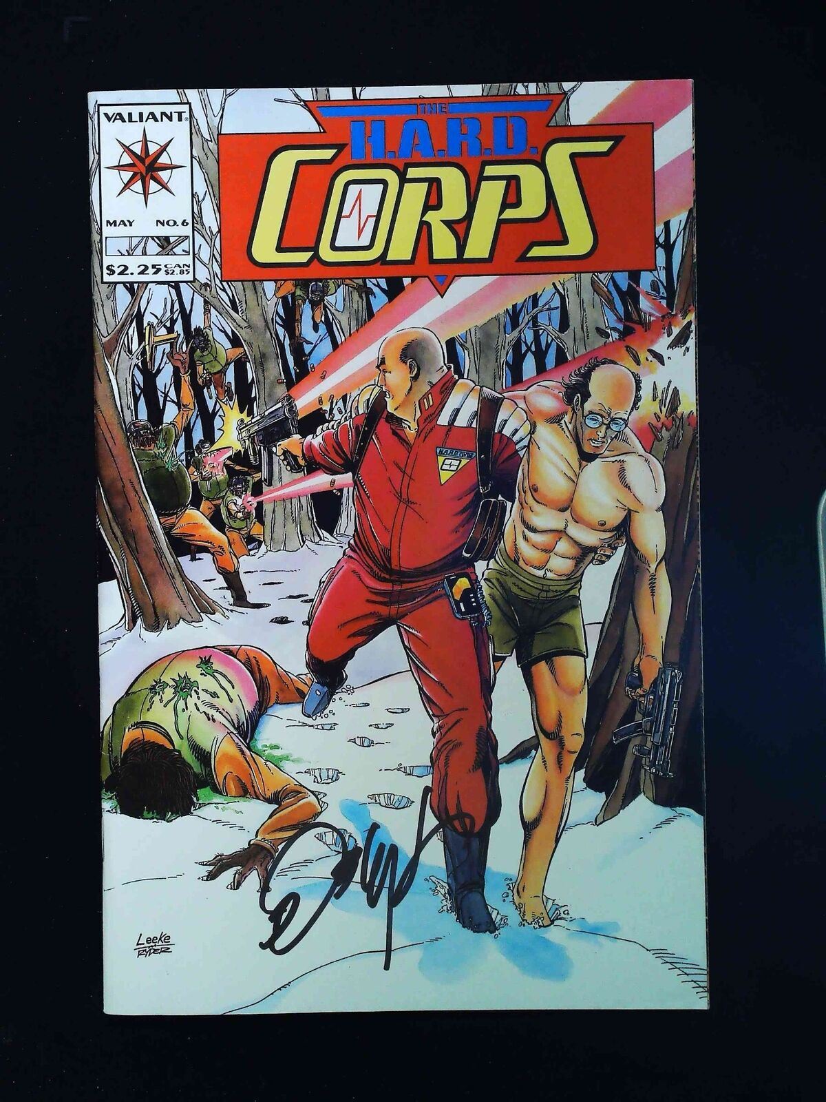 Hard Corps #6 Valiant Comics 1997 Vf+ Signed By Bob Layton