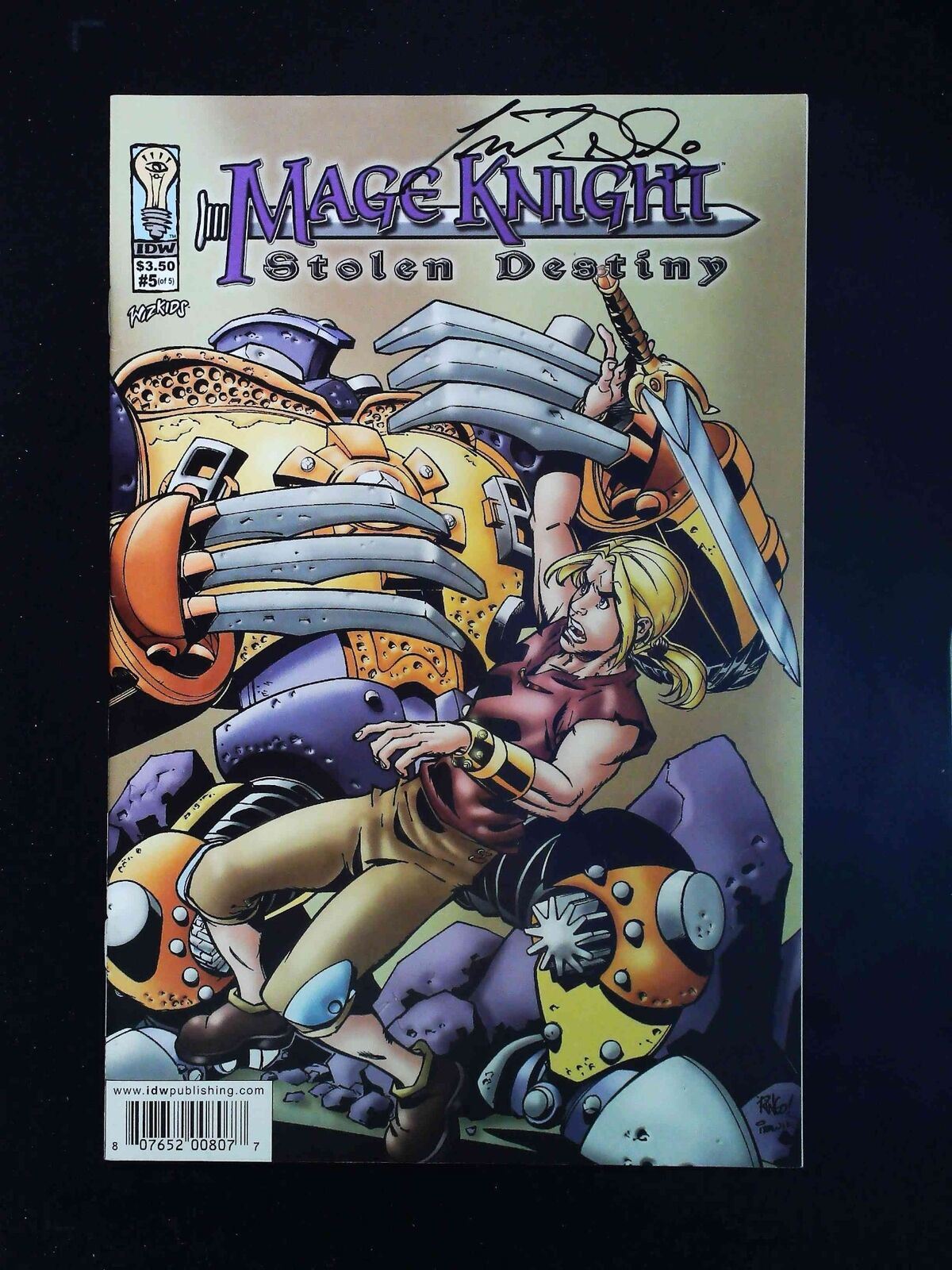 Mage Knight Stolen Destiny #5 Idw Comics 2013 Vf+ Signed By Todd Dezago