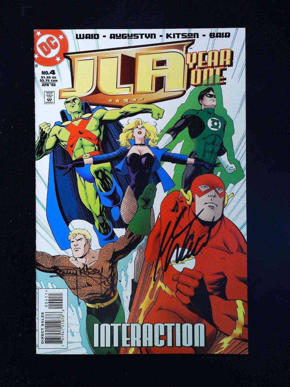 Jla Year One #4 Dc Comics 1998 Vf+ Signed By Kitson, Waid