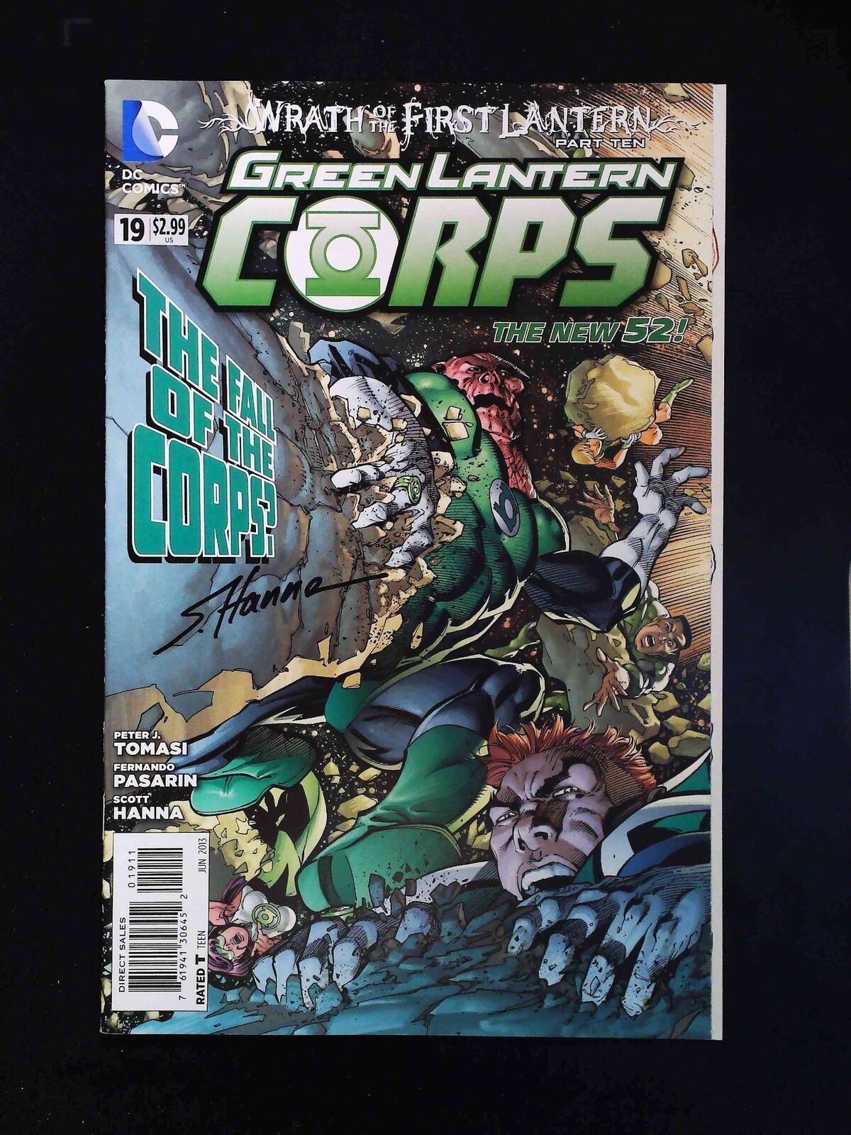 Green Lantern Corps #19 (2Nd Series) Dc Comics 2013 Vf/Nm Signed By S. Hanna