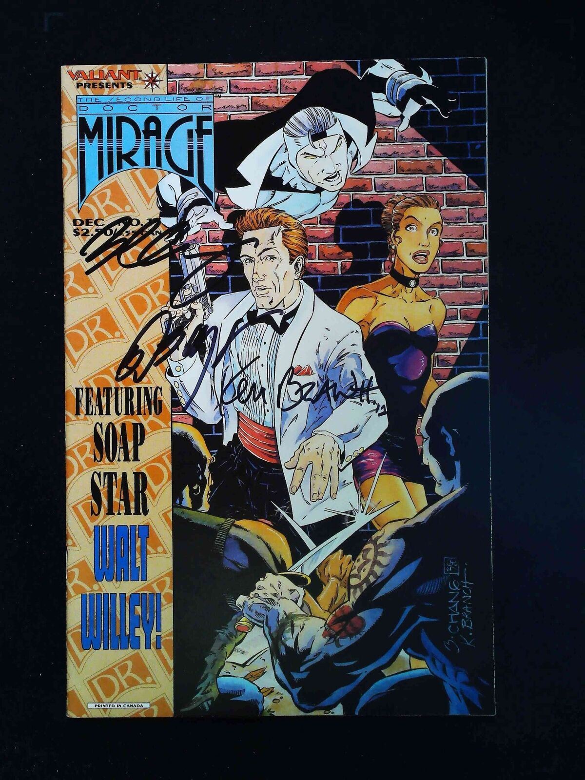 Second Life Of Doctor Mirage #13 Valiant Vf+ Signed By Branch, Chang,Layton