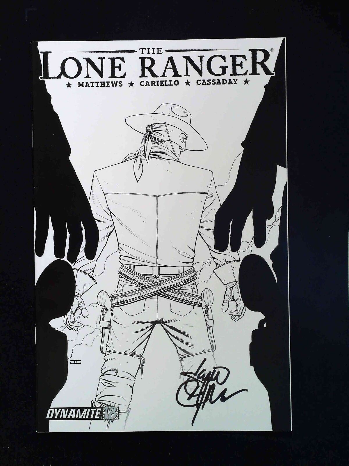 Lone Ranger #18B Dynamite Comics 2009 Vf+ Signed By Sergio Carriello