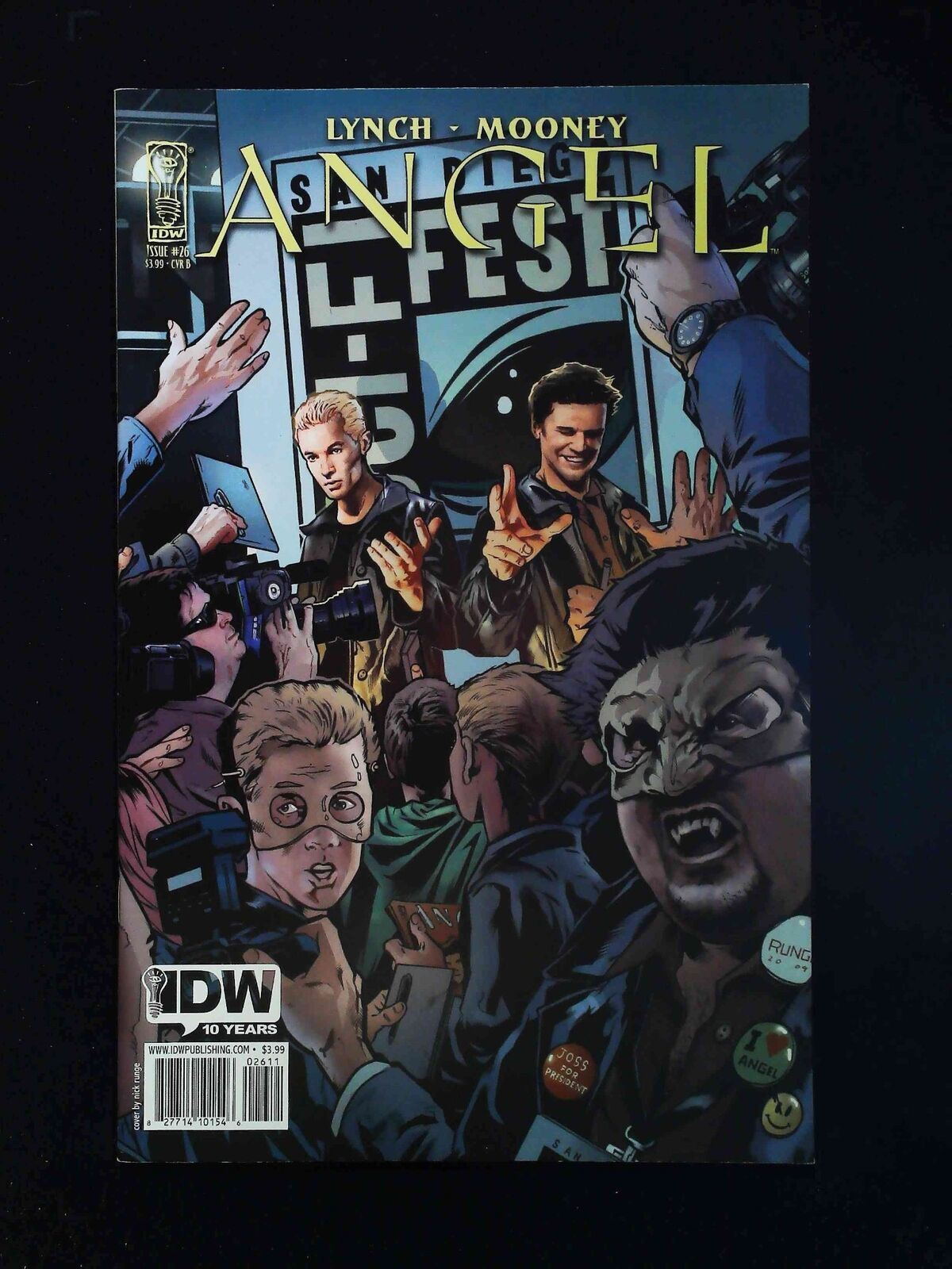 Angel #26B (3Rd Series) Idw Comics 2009 Nm Runge Variant