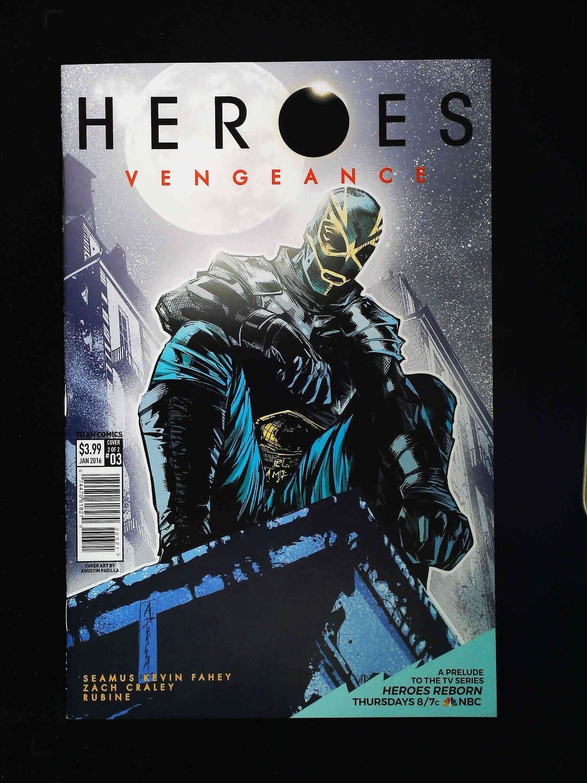 Heroes Vengeance #3B Titan Comics 2015 Vf/Nm Padilla Variant